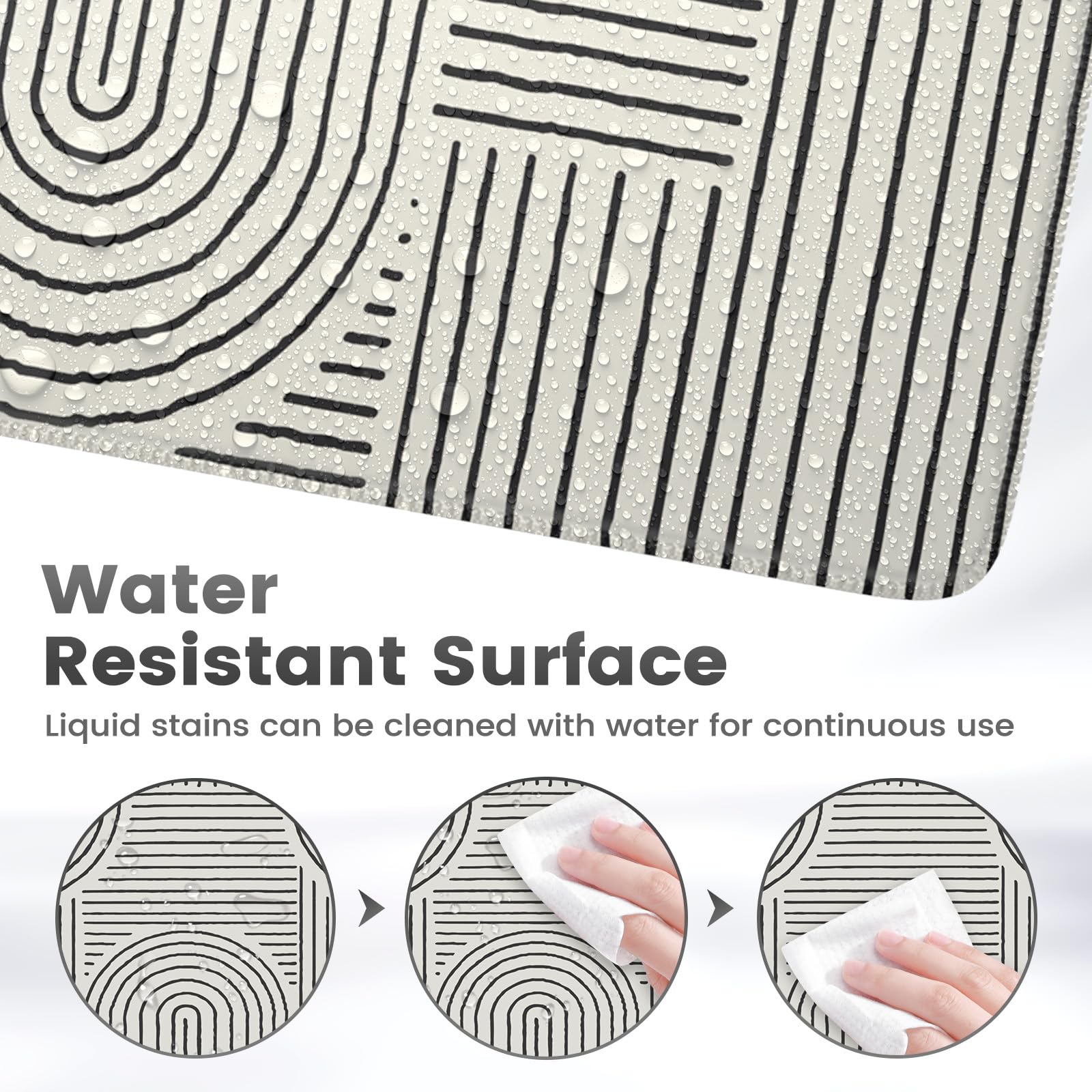 iCasso White Desk Mat - Large Anti-Slip Mouse Pad with Stitched Edges, Cute Keyboard Pad for Computer Workstation | Perfect for Office, Gaming & Home Office Setup