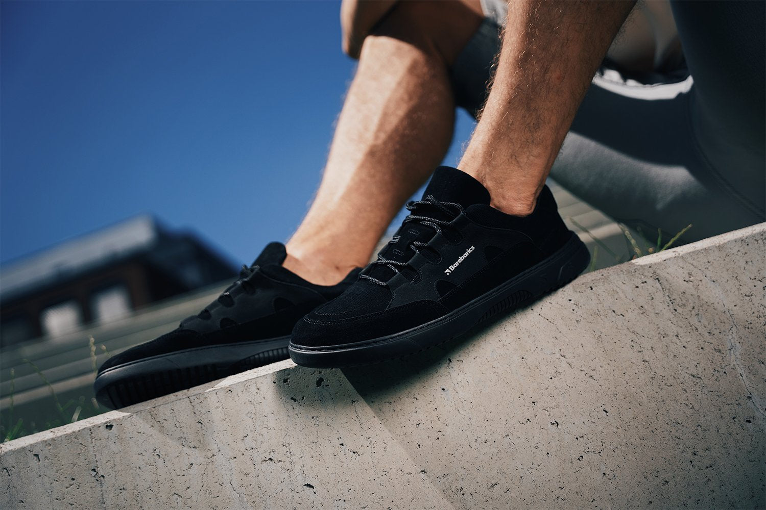 Barefoot Sneakers Barebarics Evo - Minimalist Zero Drop Shoes for Men & Women | All Black | Perfect for Running, Gym & Everyday Comfort