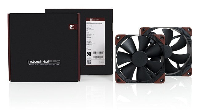Noctua NF-F12 Industrial PPC 120mm PWM Fan - 3000 RPM, IP52 Rated, 12V - High Performance Cooling for PC, Workstation, and Server Use