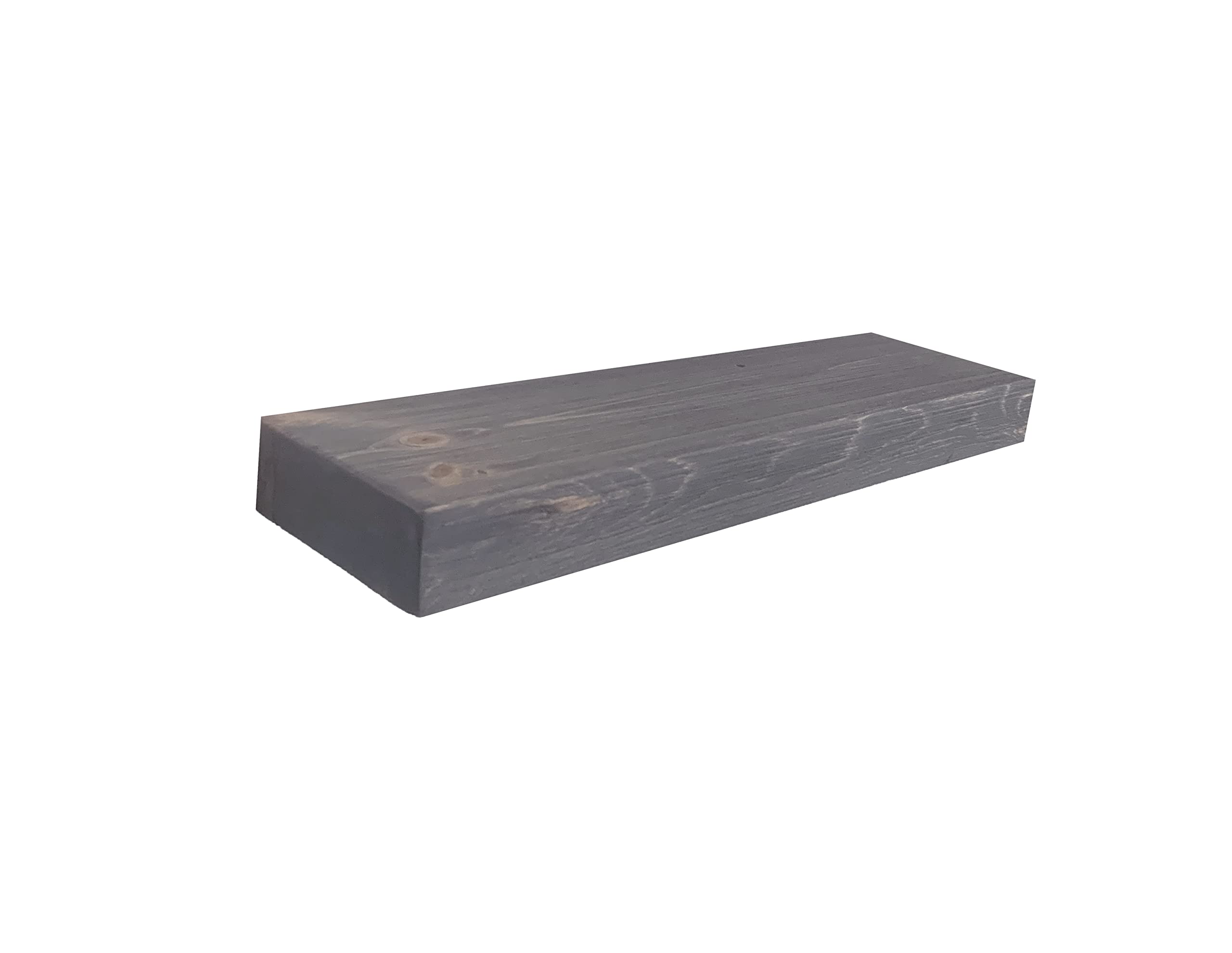 Joel's Antiques - 30 Inch Natural Wood Floating Shelves for Wall - Heavy Duty Rustic Wooden Shelves (30x6x2 Inches) - Perfect for Bedroom, Living Room & Kitchen Decor - Gray/Grey - Ideal for Displaying Books, Photos & Home Decor Items