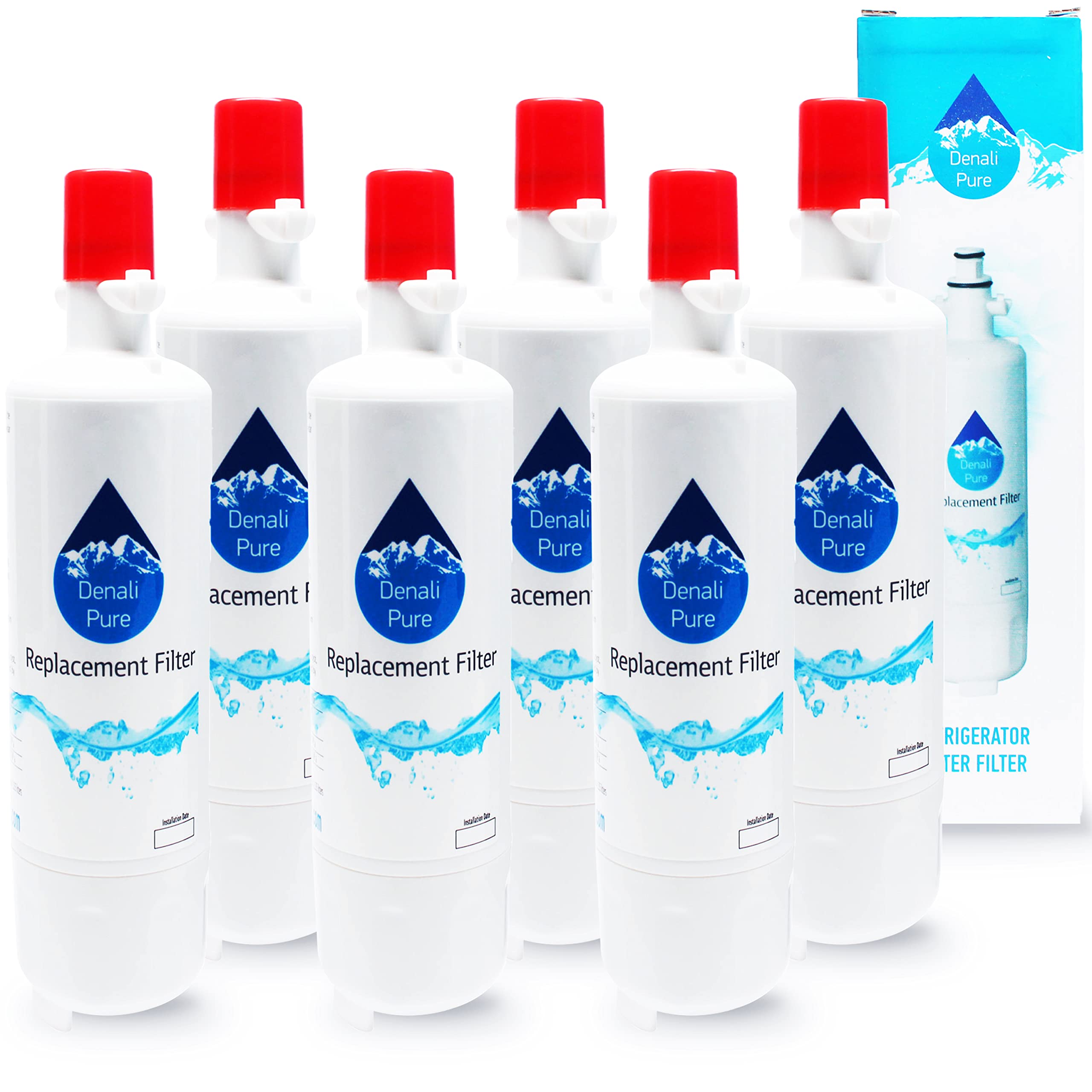 6-Pack Kenmore/Sears 79572052110 Refrigerator Water Filter Replacement - Compatible with 46-9690 Fridge Water Filter Cartridge | Pure Drinking Water for Home & Office Use