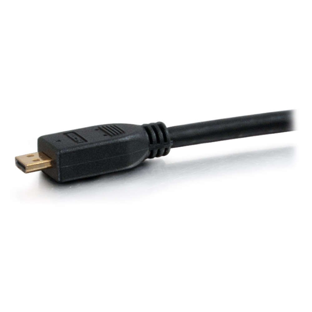 C2G Legrand Mini HDMI to HDMI Ethernet Cable 6ft - 4K Ultra HD High Speed HDMI Cable with Ethernet, Black, 60Hz Refresh Rate - Perfect for Home Theater, Gaming, and 4K TV Connections (1 Count, Model 50619)