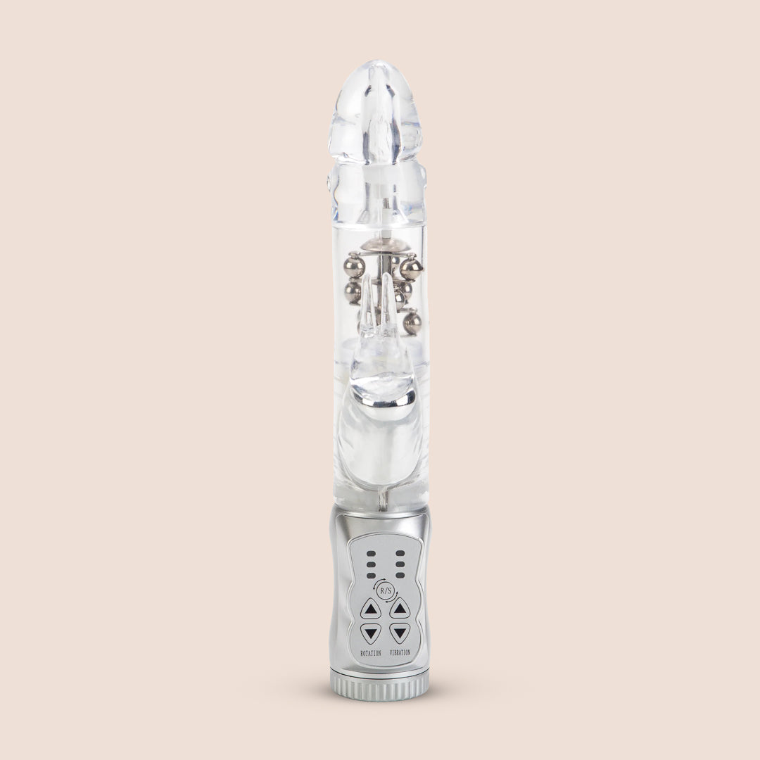 Jack Rabbit® Waterproof Vibrating Massager - 3 Rows of Rotating Beads for Deep Tissue Relaxation | Perfect for Muscle Pain Relief, Stress Reduction & Couples Intimacy