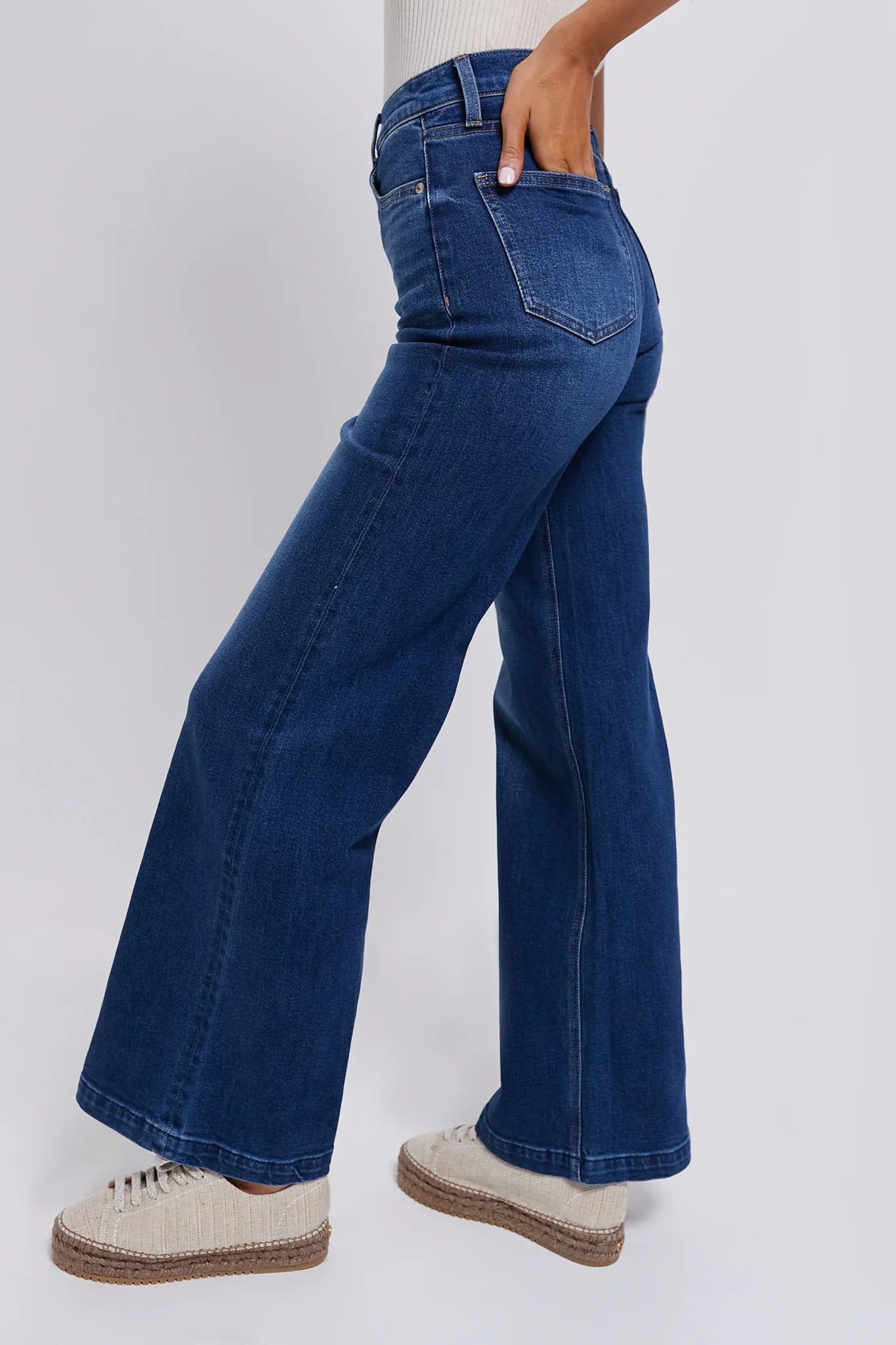 Lana High Rise Ultra Wide Leg Jeans for Women - Trendy Mixer Wash Denim Pants, Comfortable & Stylish for Casual Outfits, Office Wear, and Night Out