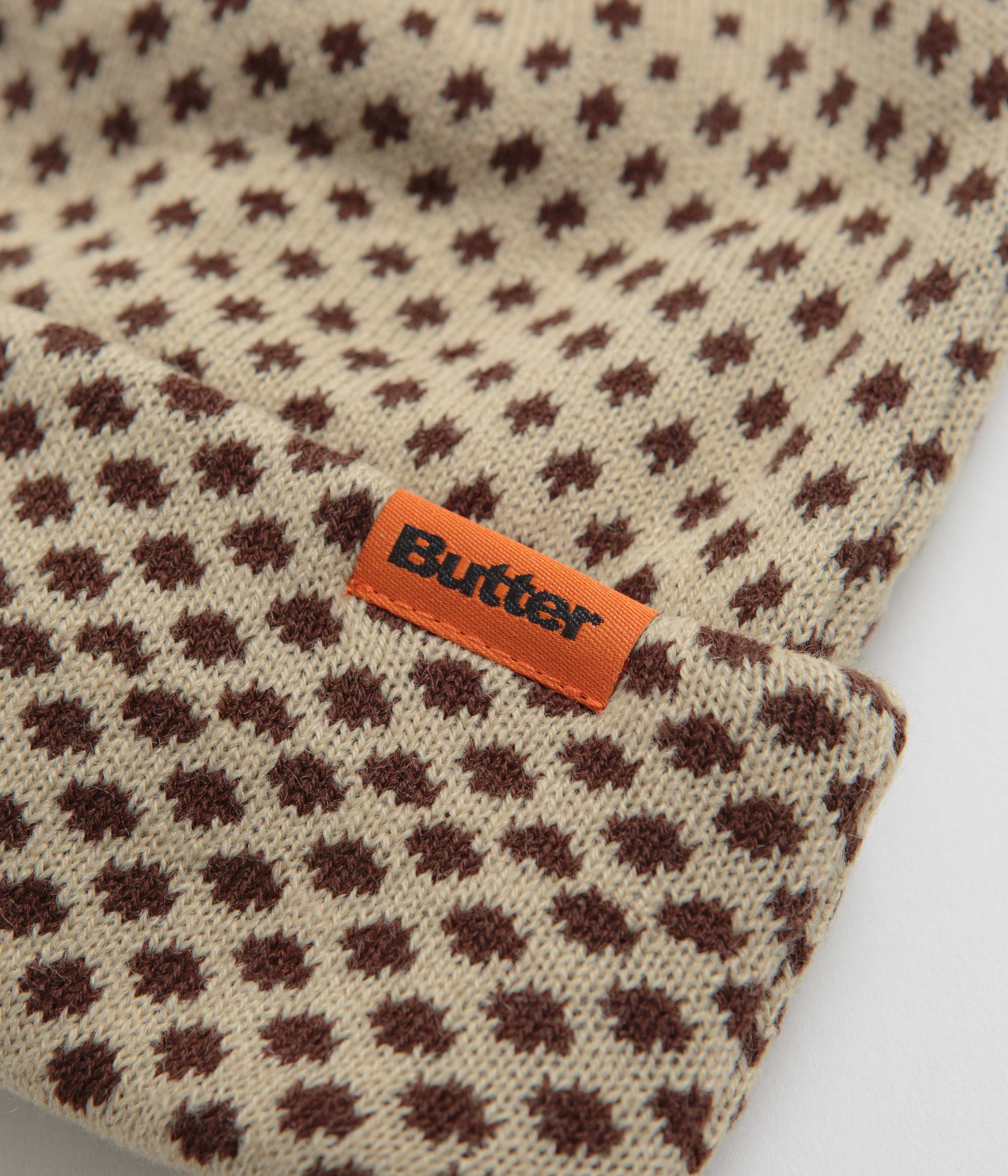 Butter Goods Halftone Cuff Beanie - Soft Winter Knit Hat for Men & Women - Warm Brown Skull Cap for Cold Weather, Outdoor Activities & Streetwear Fashion