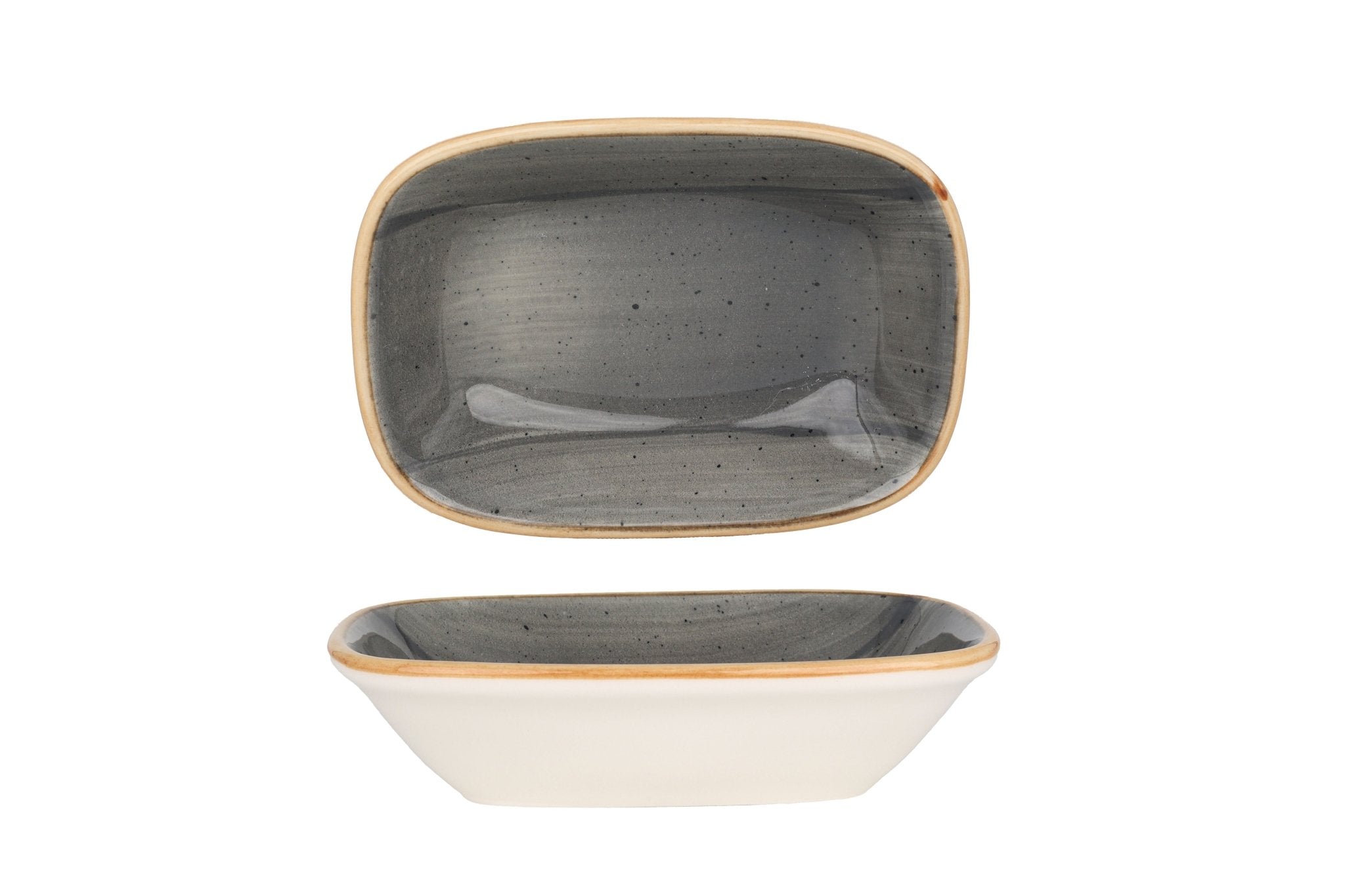 Aura Space Service Plate 14x10 cm - Elegant Ceramic Appetizer Plate for Dining, Entertaining & Home Decor | Perfect for Parties, Weddings & Restaurants