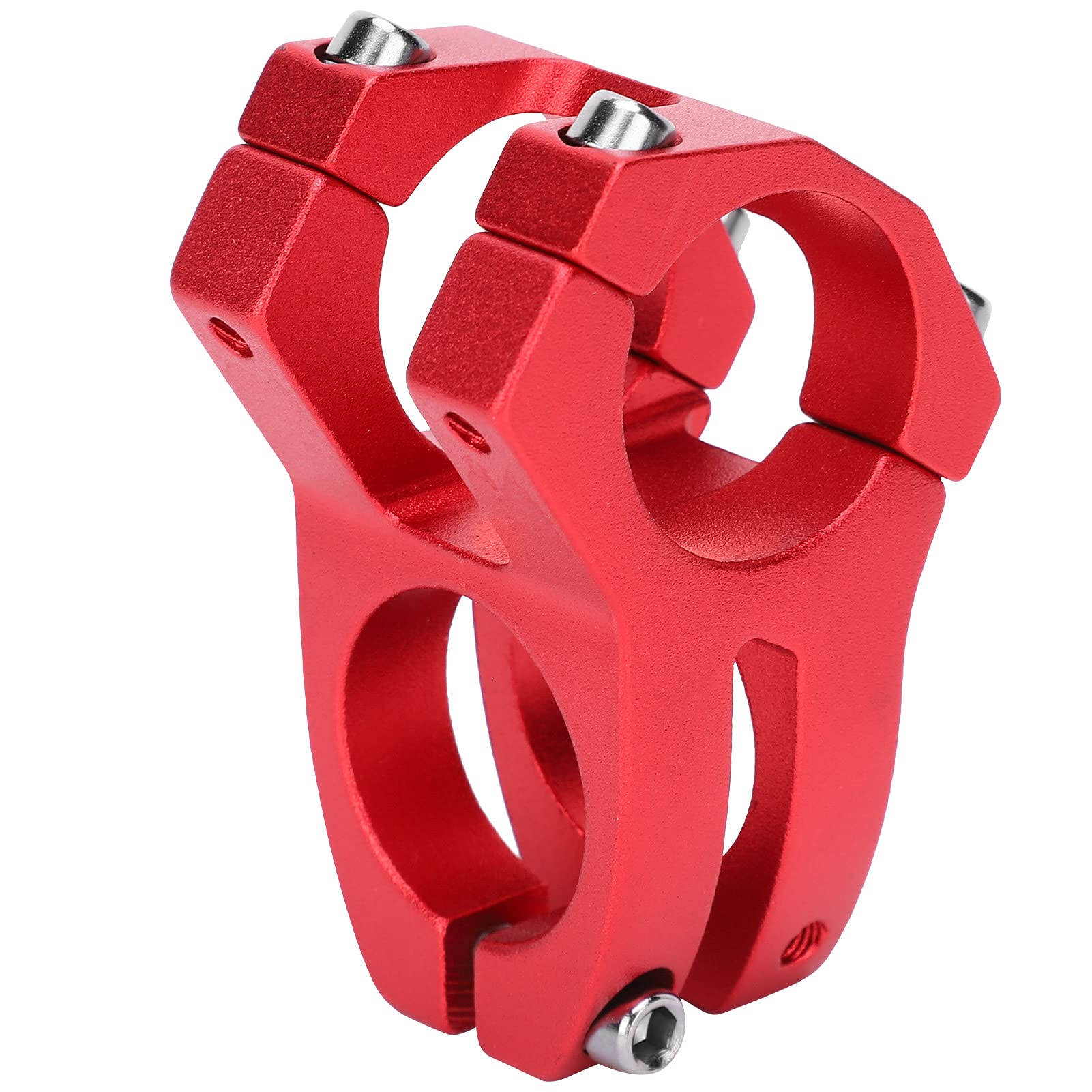 Premium CNC Machined Aluminum Alloy Mountain Bike Stem - Lightweight & Durable Road/Downhill Bicycle Handlebar Stem (Red) - Perfect for Trail Riding, MTB Adventures & Urban Commuting
