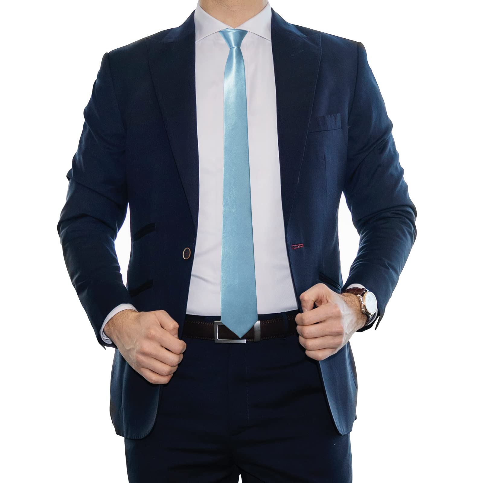 Premium Solid Color Men's Necktie - Elegant Silk Tie for Wedding, Business & Formal Occasions | Perfect for Office, Interviews & Special Events