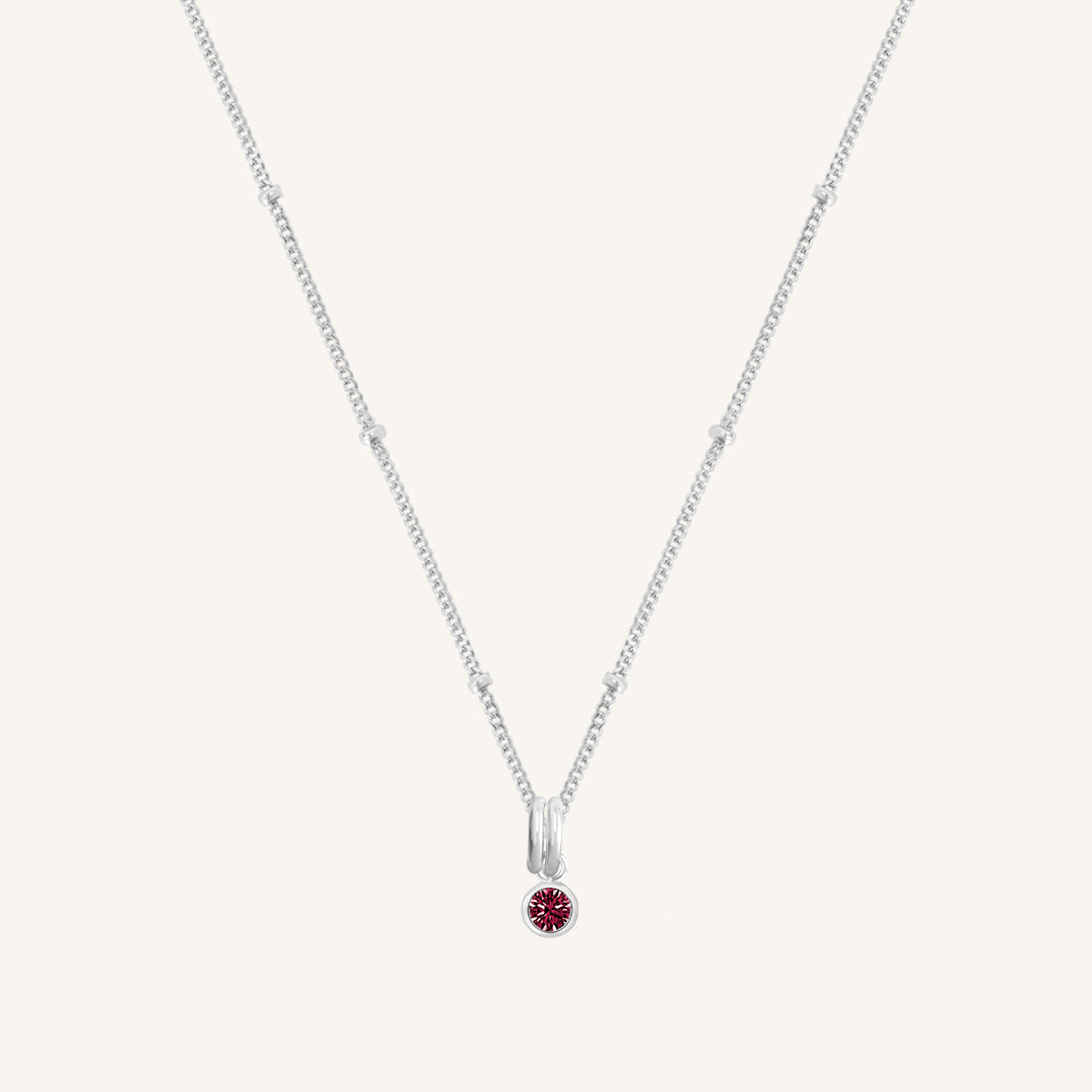 Birthstone Charm Necklace - Personalized Aura Jewelry for Women - Perfect Gift for Birthday, Anniversary & Mother's Day - Elegant Everyday Wear & Special Occasions
