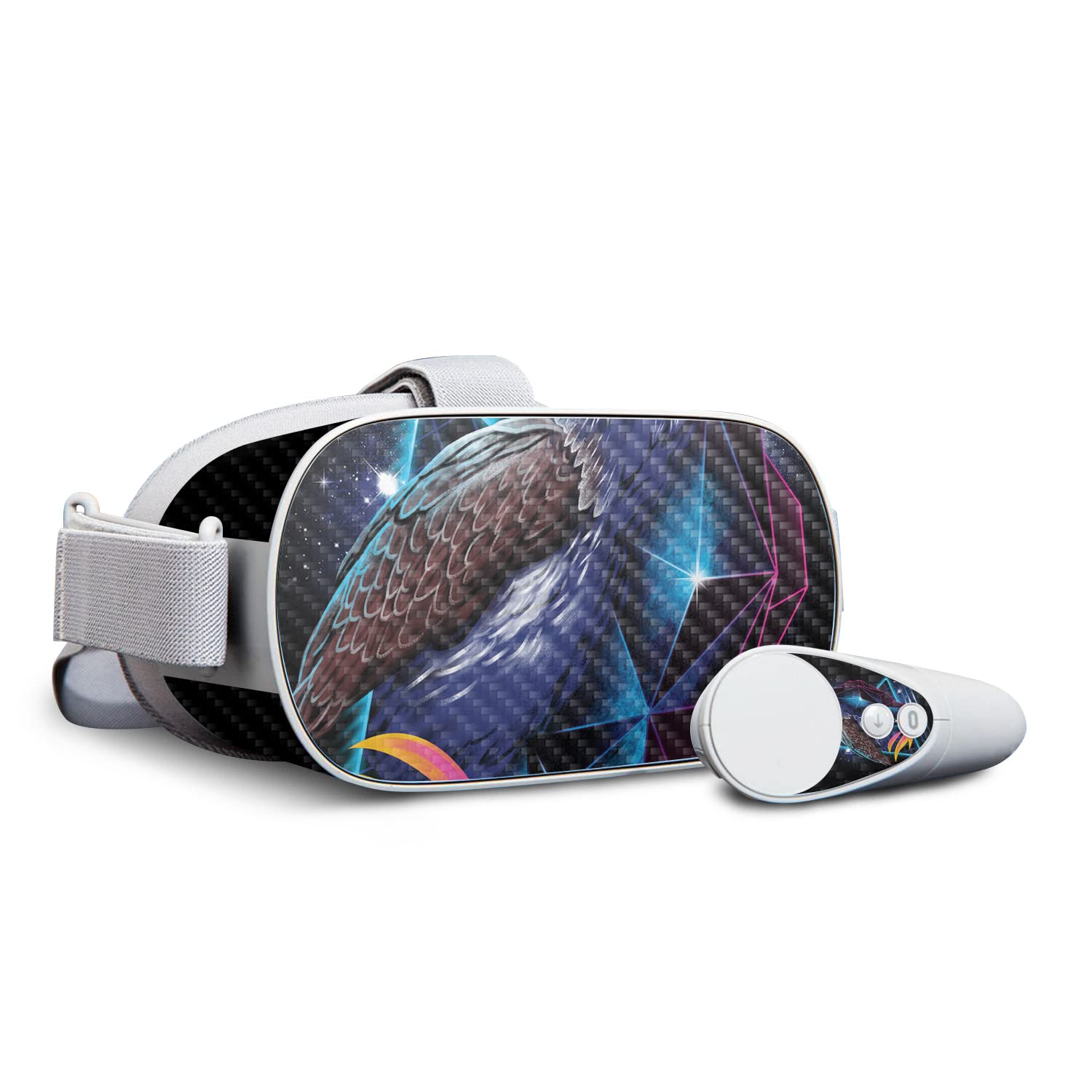 Premium Carbon Fiber Skin for Oculus Go - Heroic Hawk Design | Protective & Durable Textured Cover | Easy to Apply & Remove | Made in USA | Perfect for Gaming, VR Experiences & Device Protection