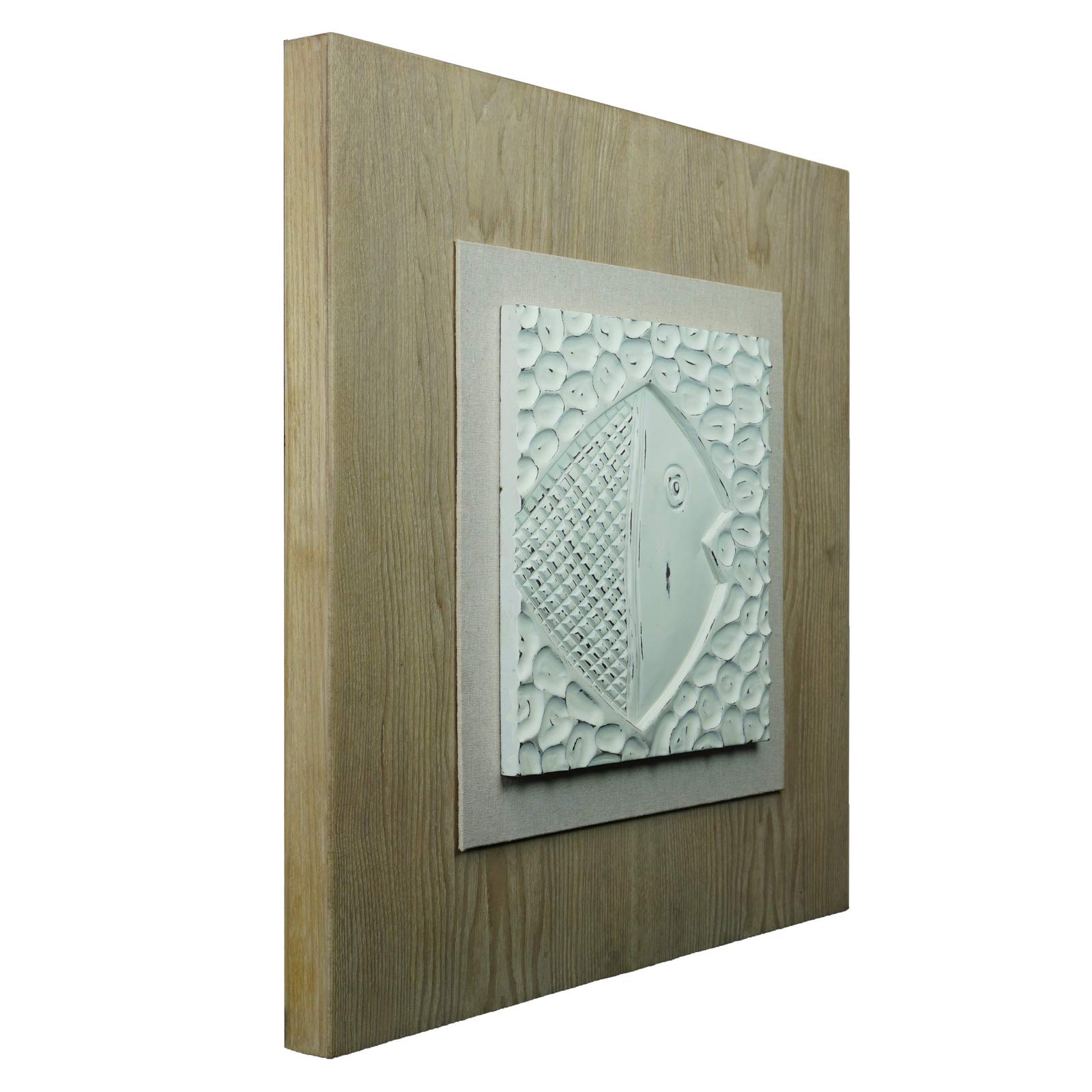 Fish On A Tile Shadow Box (Style B) - Handmade Wooden Wall Art for Home Decor, Perfect for Living Room, Bedroom, or Office