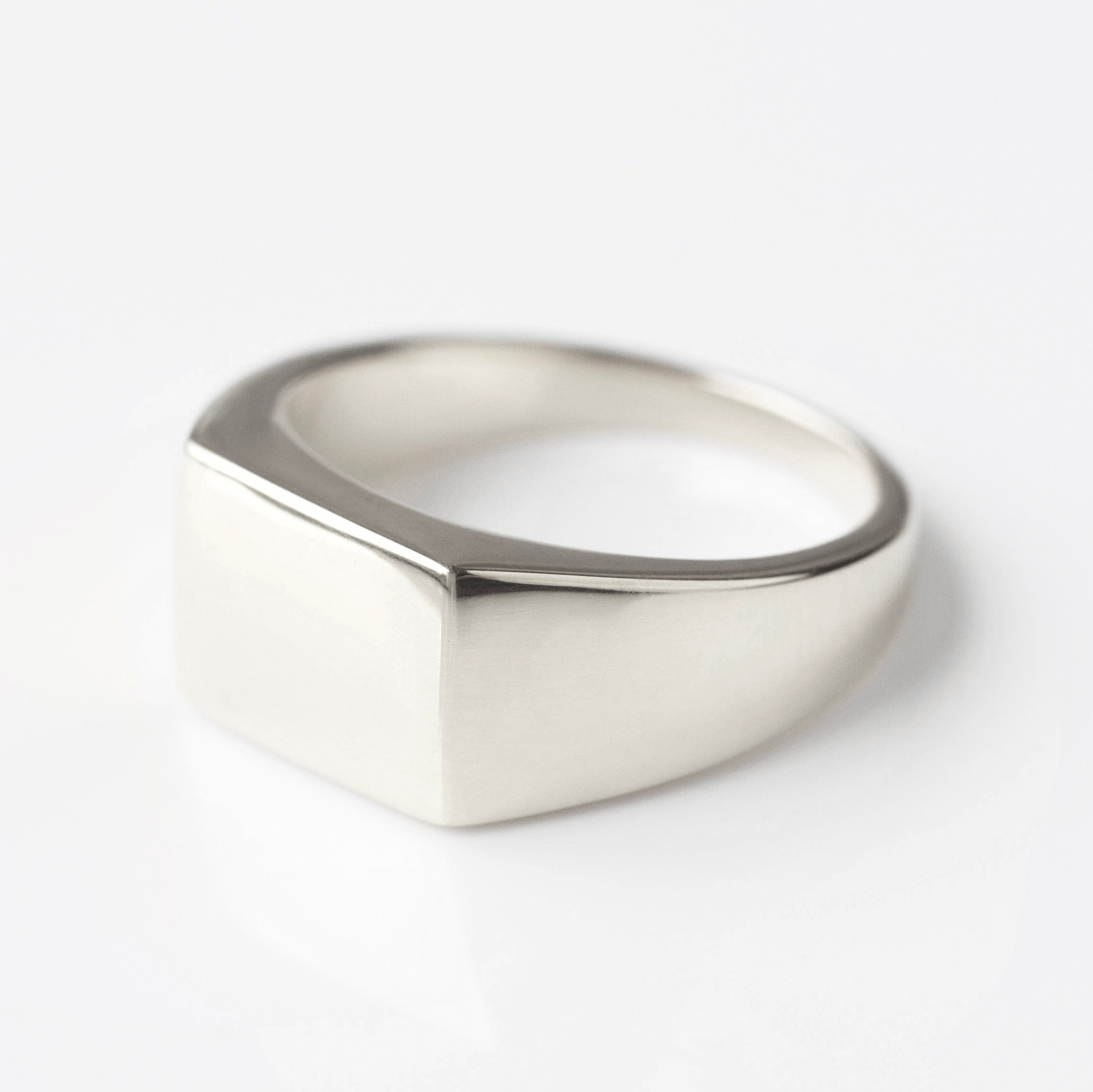 Men's Square Signet Ring - Sterling Silver or Gold Plated, Engraved Initials, Classic & Stylish Jewelry for Men - Perfect for Gifts, Weddings, and Everyday Wear