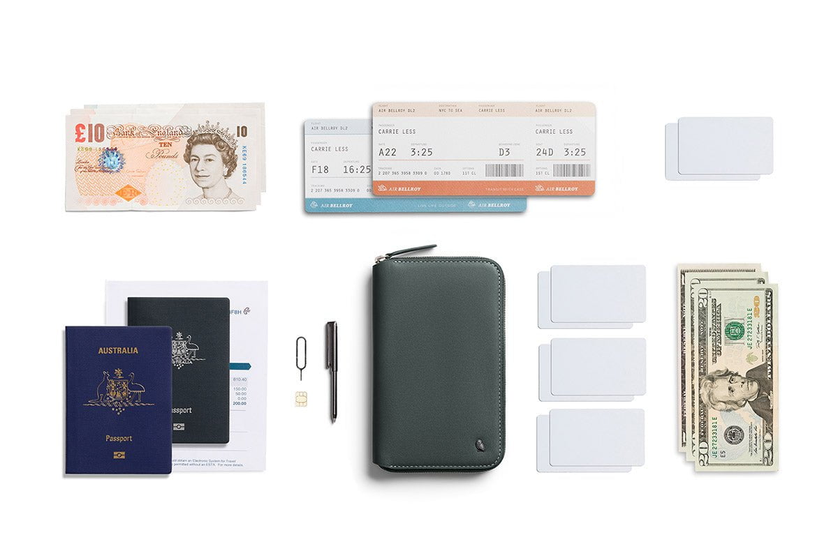 Bellroy Travel Folio Second Edition - Premium Leather Passport Holder & Travel Wallet for Men & Women - Perfect for Airports, Business Trips & International Travel