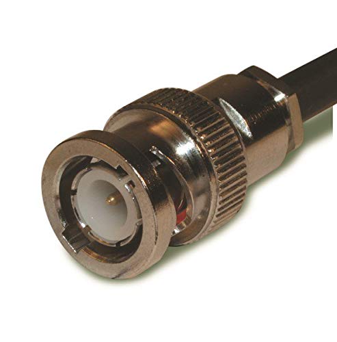 BNC Straight Clamp RF Connector Plug for RG-58 LMR-195 Coaxial Cable, 50 Ohm, 10-Pack - Perfect for CCTV, Ham Radio & Network Installations
