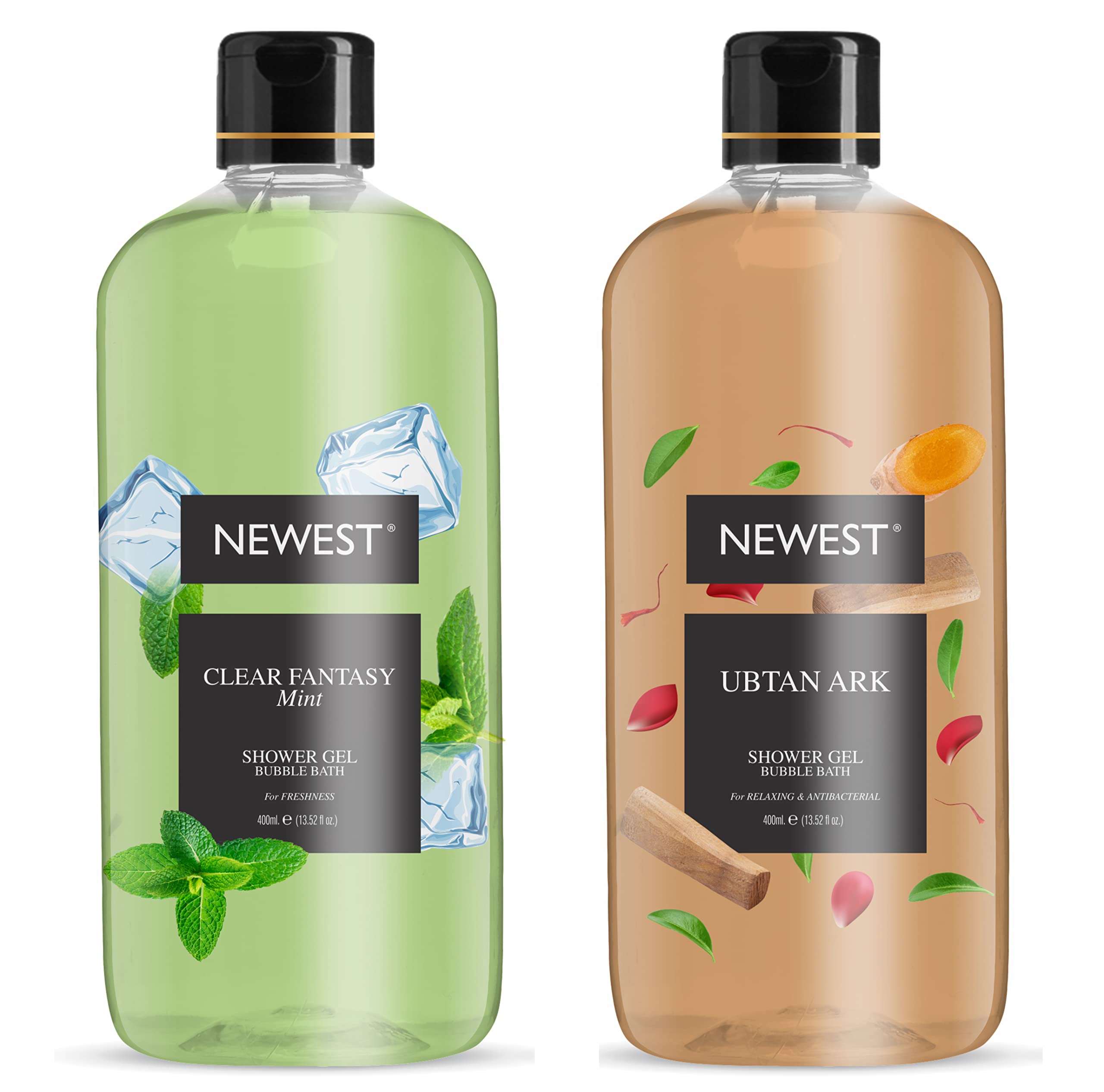Refreshing Mint & Ubtan Body Wash for Men & Women - Deep Cleansing Shower Gel for Smooth Skin - Perfect for Daily Use & Post-Workout Refreshment