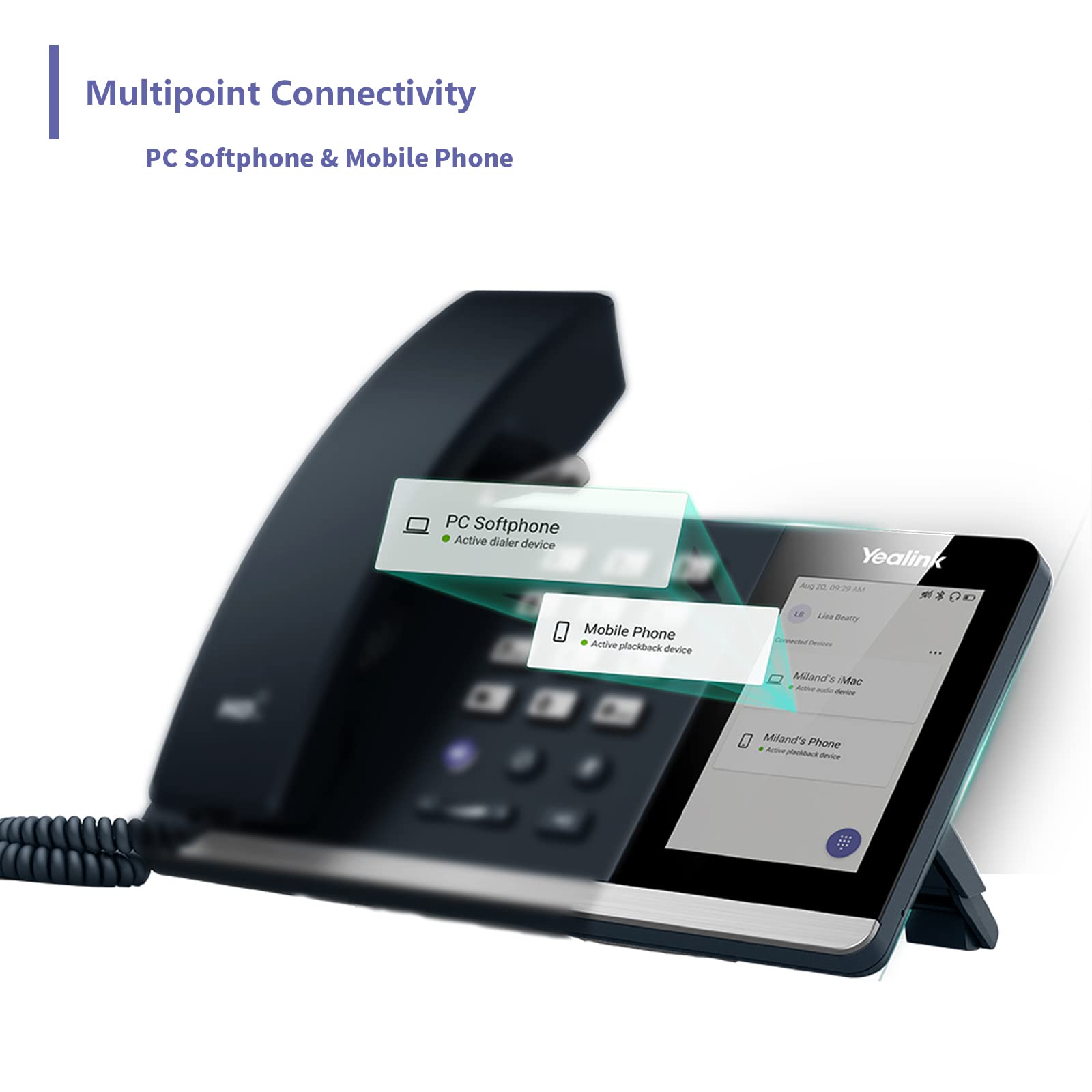 Yealink MP50 USB Business Phone with BLT60 Busylight - Ideal for Office, Call Center & Remote Work Communication