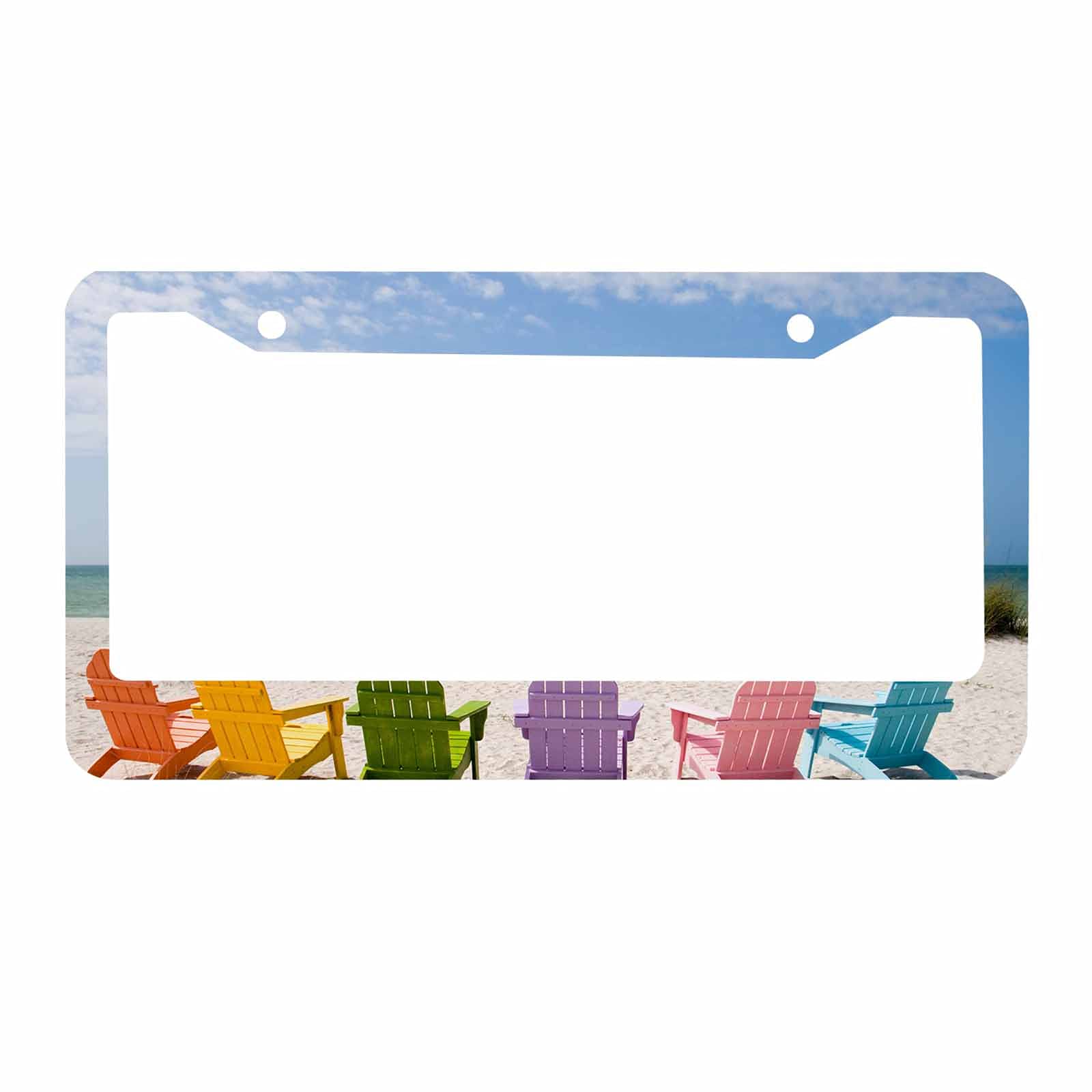 Nicokee Aluminum Decorative License Plate Frame - Rustproof Car Tag Cover for Beach & Road Trips, Perfect Gift for Men & Women - Ideal for Cars, Trucks & SUVs