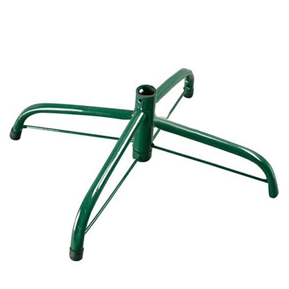 Green Christmas Tree Iron Tripod Stand Base Bracket - Heavy Duty Metal Pole Holder for 30-50cm Artificial Trees | Sturdy Tree Frame Accessories for Holiday Party Decorations & Indoor/Outdoor Christmas Decor