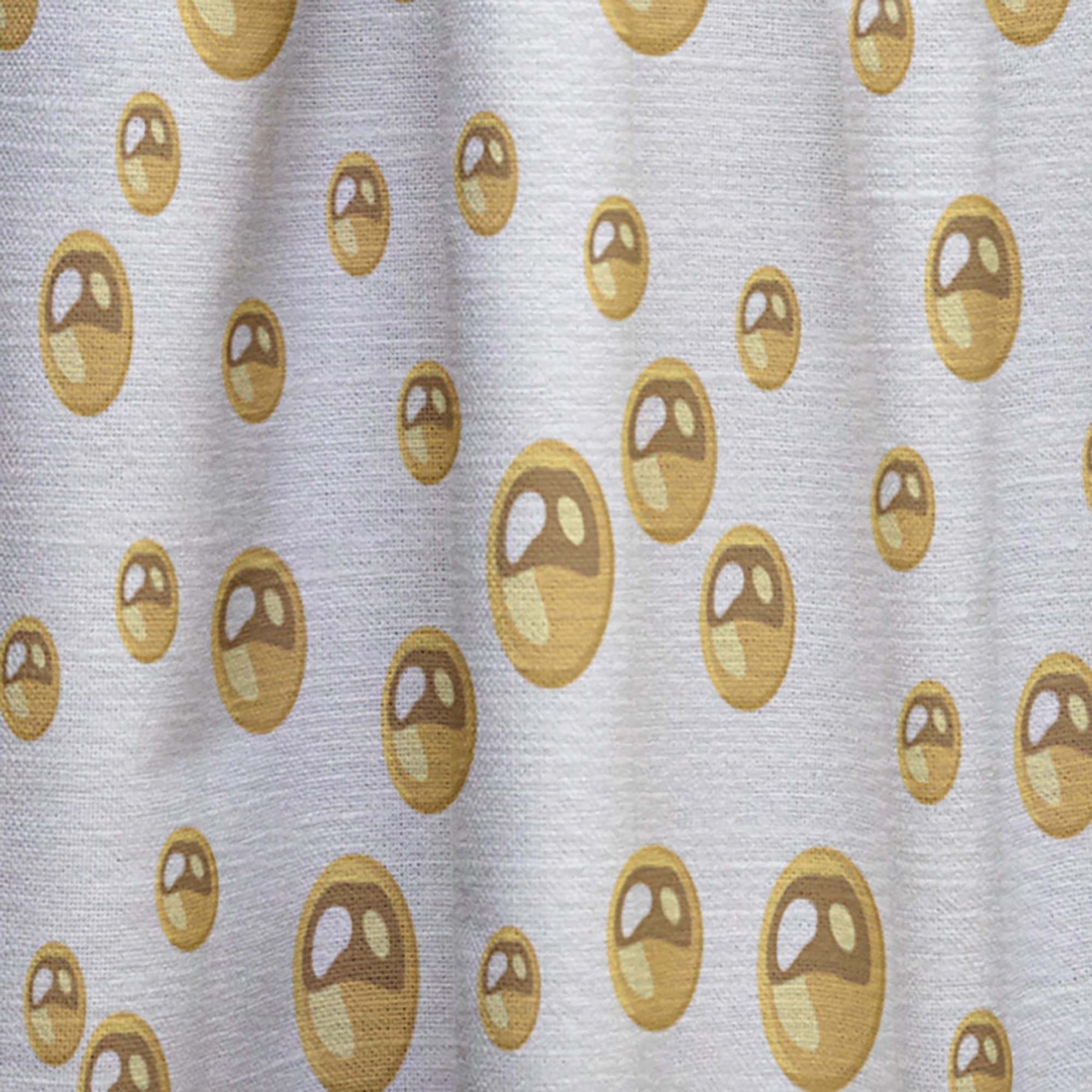 DesignQ Thermal Insulated Curtains - Golden Circular Pattern II - Single Panel 52x63 Inches - Blackout Drapes for Bedroom & Living Room - Perfect for Home Decor, Privacy & Energy Efficiency