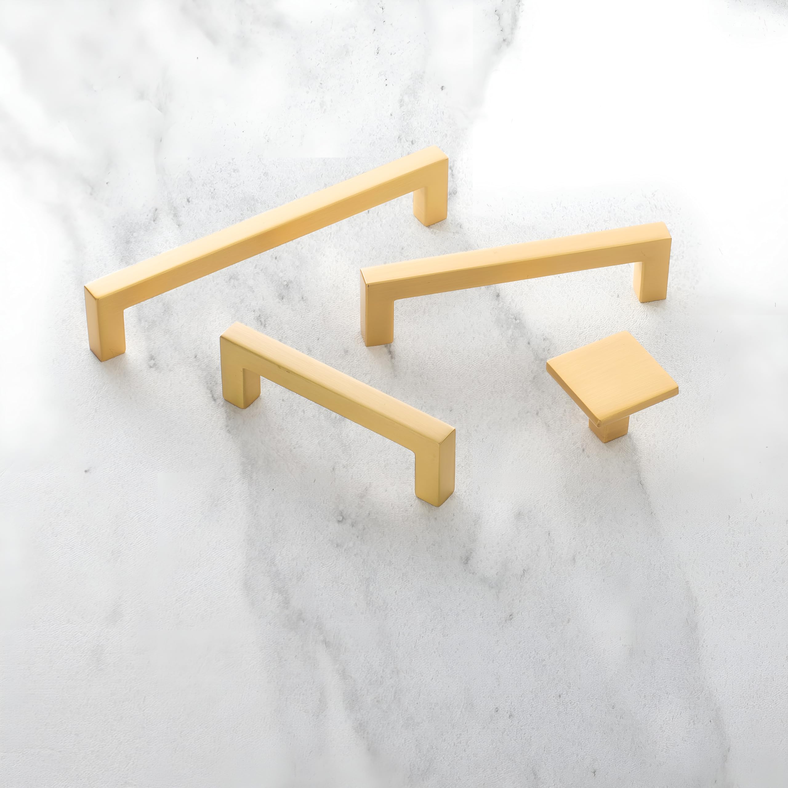 Hickory Hardware 1 Pack Solid Core Kitchen Cabinet Pulls - Luxury Brushed Golden Brass Cabinet Handles for Doors & Dresser Drawers (12 Inch Hole Center, Skylight Collection) - Perfect for Modern Kitchens, Bathrooms & Furniture Upgrades