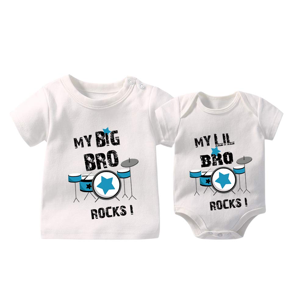 YSCULBUTOL Big Brother Little Sister Matching Shirt Set - Cute Sibling Outfits for Brothers & Sisters - Perfect for Family Photos, Birthdays & Twin Outfits