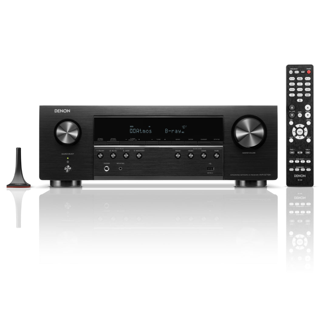 Denon AVR S770H 7.2 Channel 8K AV Receiver with Dolby Atmos - Premium Home Theater Audio System for Movies, Music & Gaming