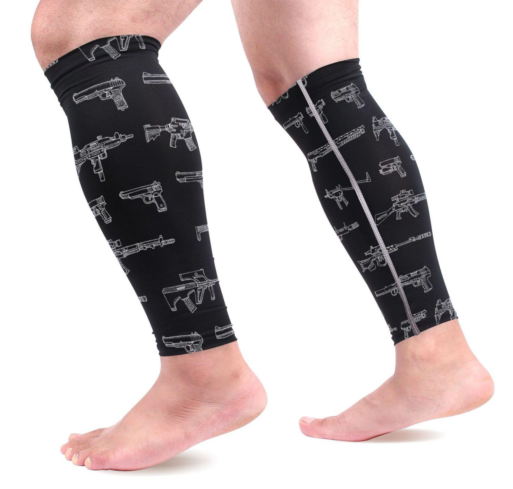 Best Compression Calf Sleeves for Men & Women - Breathable Footless Compression Socks for Running, Cycling, Gym & Travel - Improve Performance & Recovery (Black, Medium) - Perfect for Athletes, Runners & Active Lifestyles