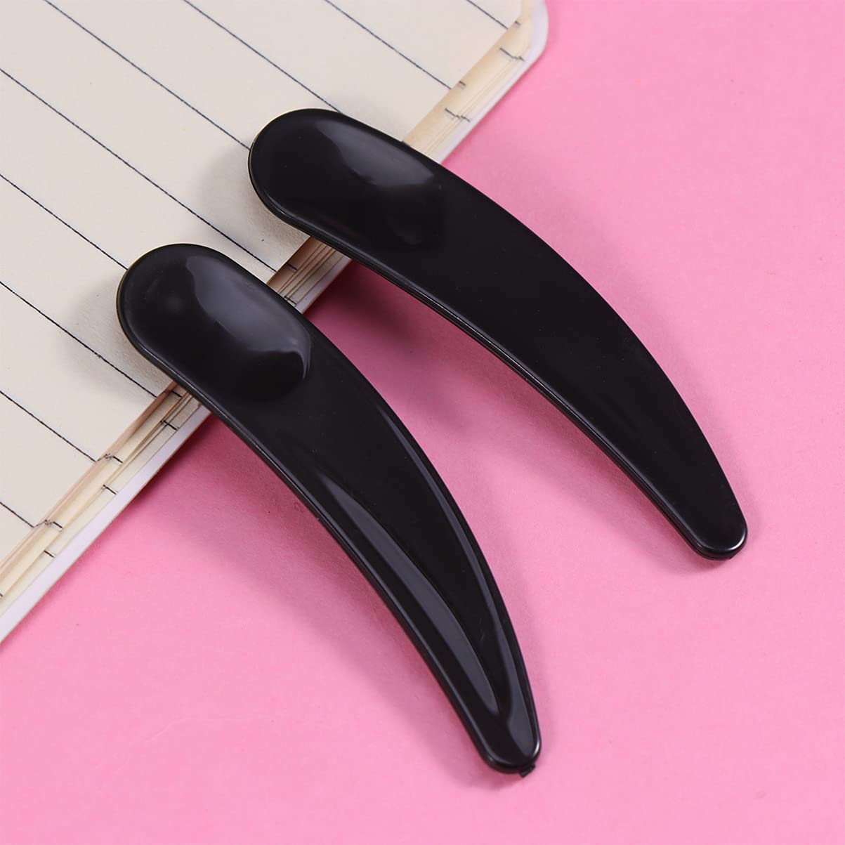 Minkissy 50Pcs Black Cosmetic Spatula for Makeup Mixing & Sampling - Beauty Salon & DIY Kit