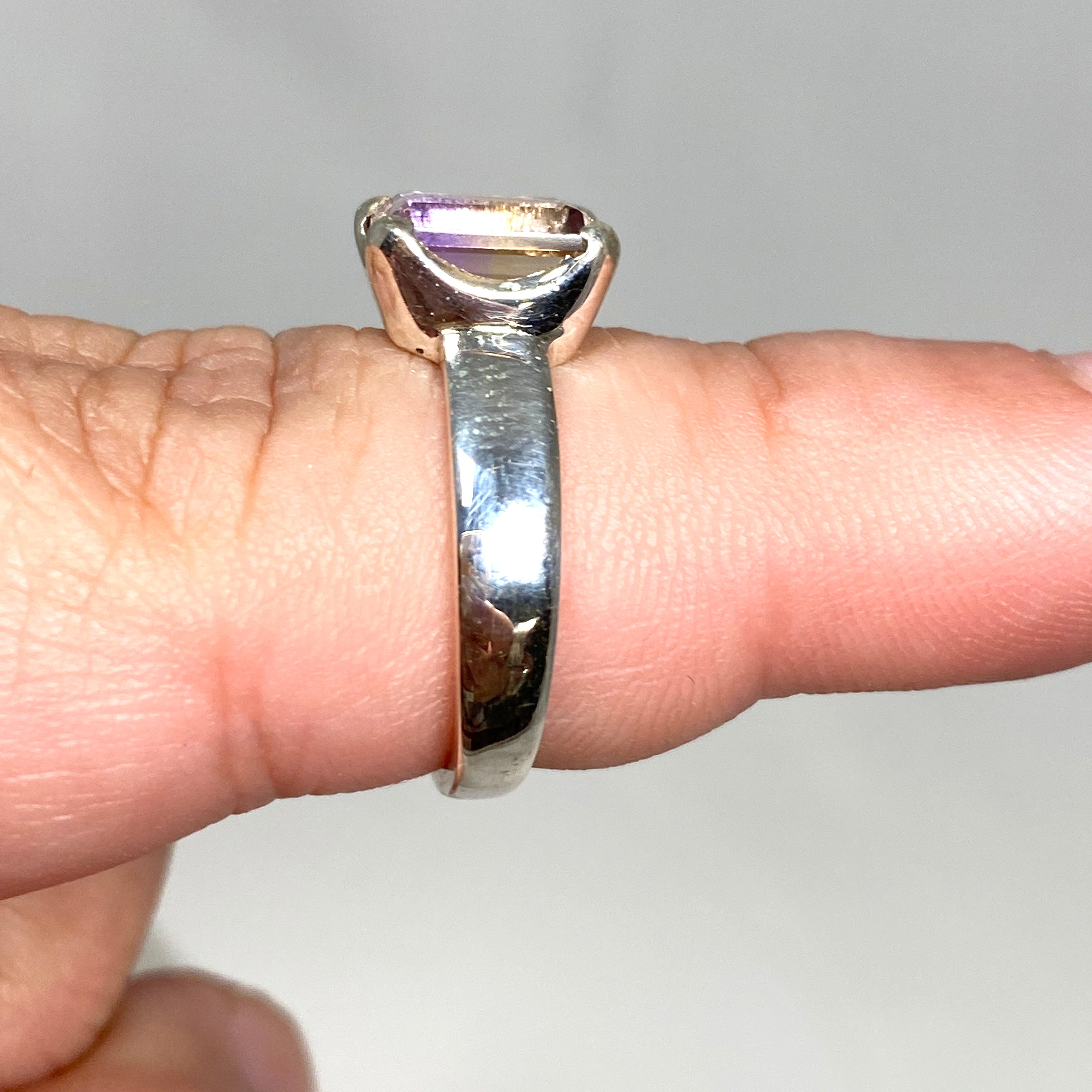 Stunning Ametrine Emerald Cut Faceted Ring PRGJ489 - Elegant Jewelry for Weddings, Anniversaries & Special Occasions