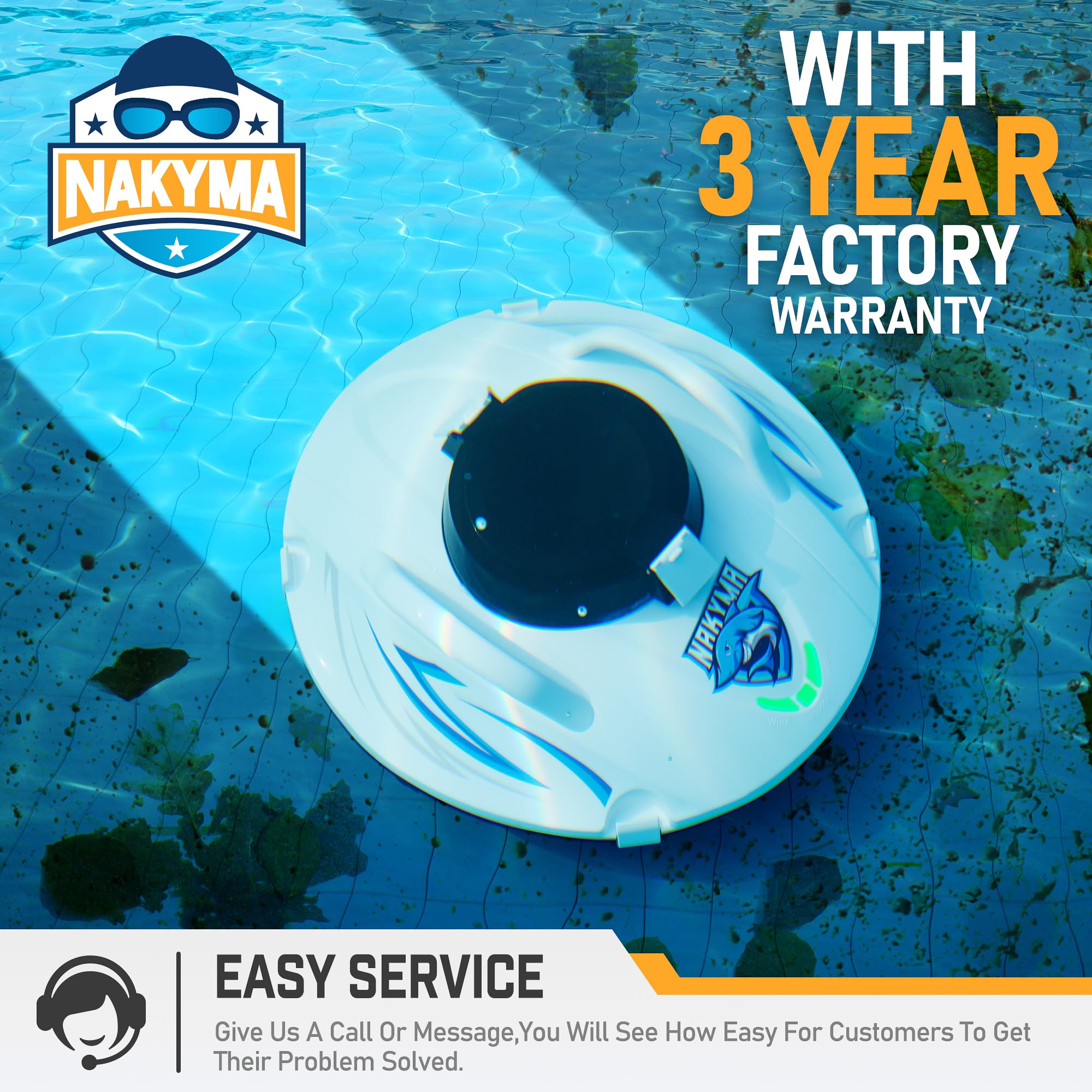 Automatic Cordless Robotic Pool Cleaner for Above Ground Pools - Powerful Suction, Smart Navigation, 150-180 Min Runtime - Ideal for Pools Up to 1100 Sq Ft - Perfect for Weekly Pool Maintenance & Debris Removal