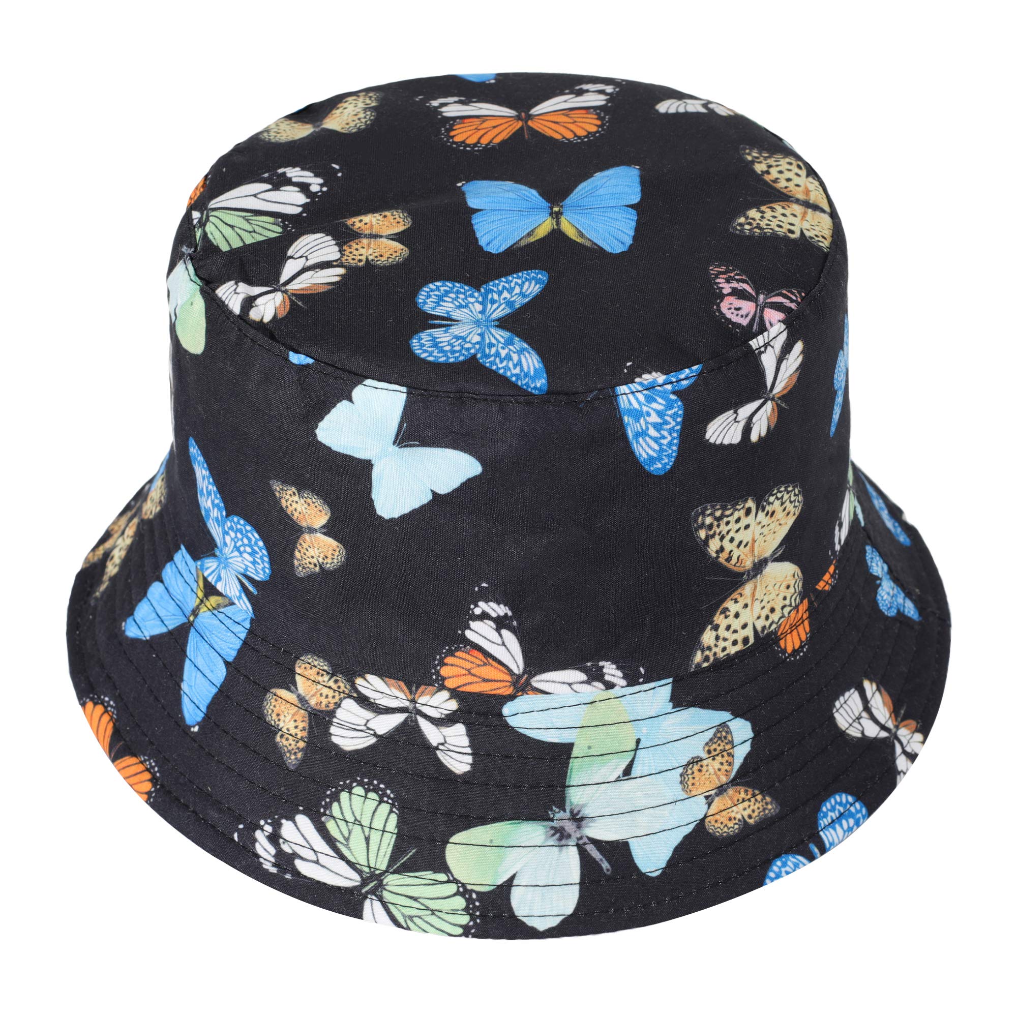ZLYC Unisex Cute Printed Travel Bucket Hat - Summer Fisherman Cap for Beach, Hiking & Outdoor Activities | UV Protection Sun Hat