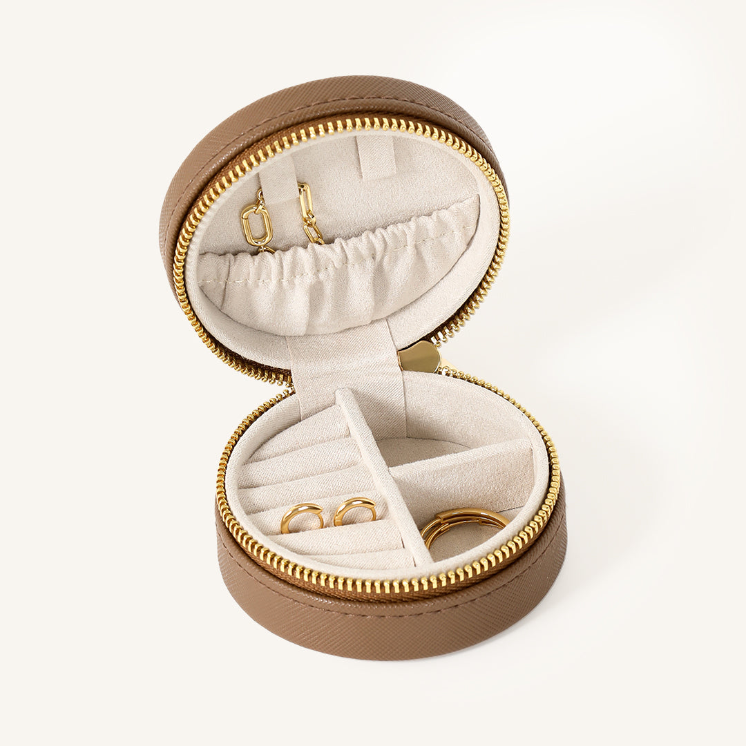 Elegant Sienna Jewelry Box for Women - Premium Wooden Organizer with Mirror & Lock - Perfect for Gift, Travel & Home Storage