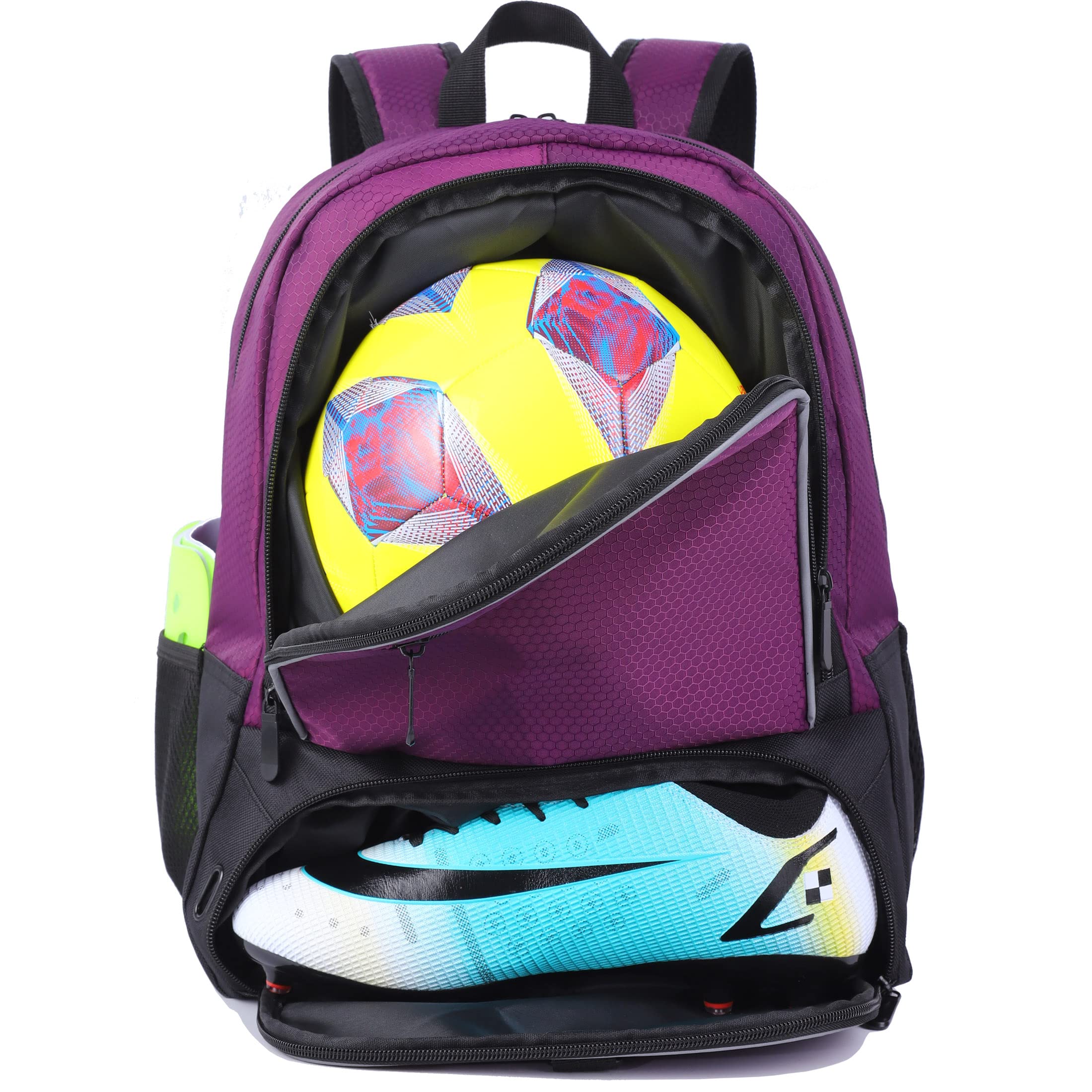 Youth Soccer Backpack for Boys & Girls - Waterproof Sports Bag with Ball Compartment for Soccer, Basketball & Gym - Perfect for Training, Travel & School