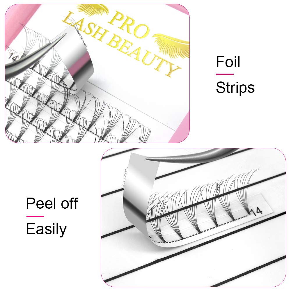 7D Volume Eyelash Extensions - 0.10mm Short Stem Premade Fans (3D/5D/7D, C/D Curl, 9-20mm) - Professional Salon Quality Lashes for Bridal, Party & Special Occasion Makeup