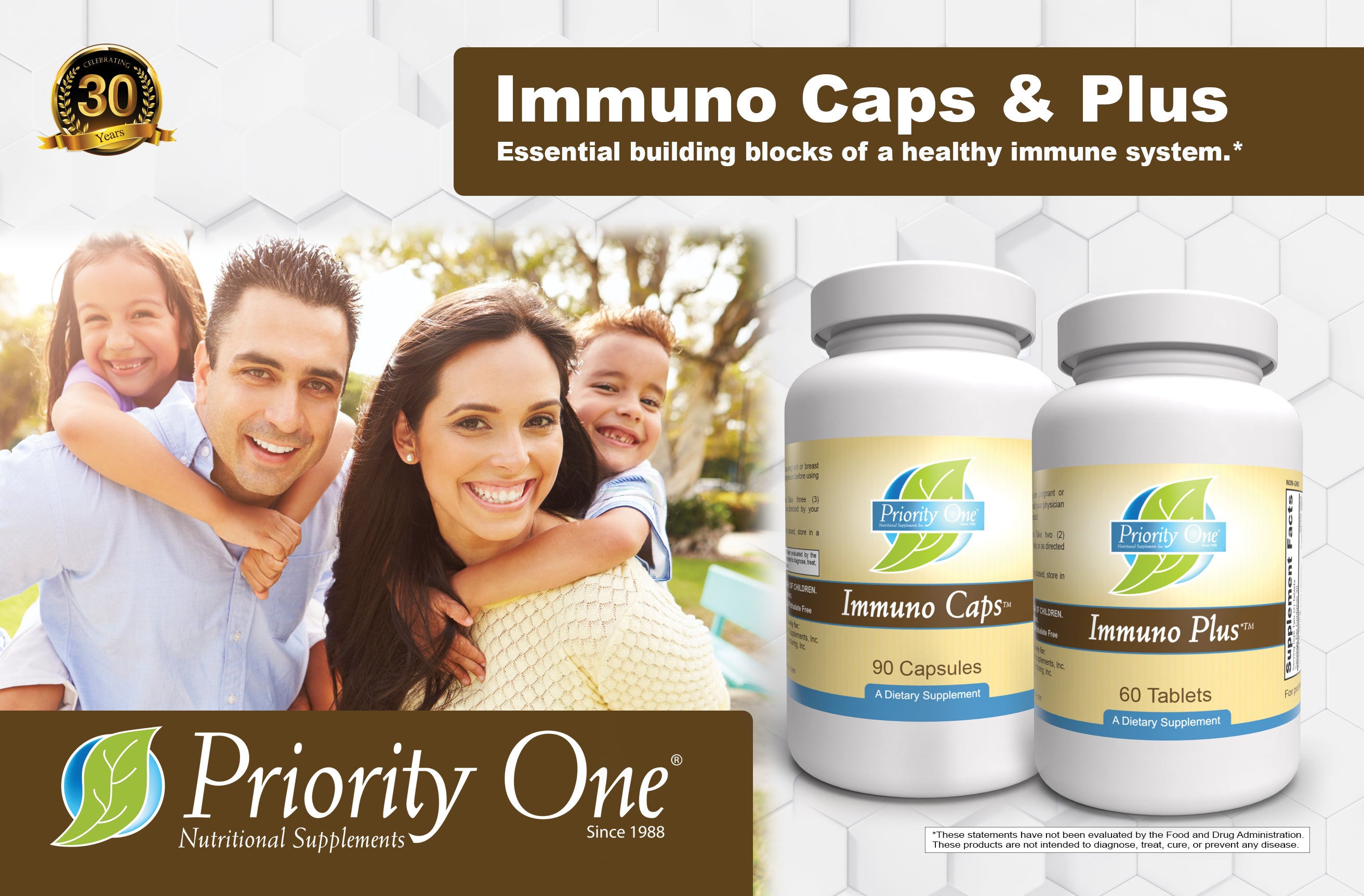 Priority One Immuno Caps (90 Capsules) - Immune Support Supplement for White Blood Cell Activity & Normal Immune Response - Daily Wellness & Immune Booster for Adults