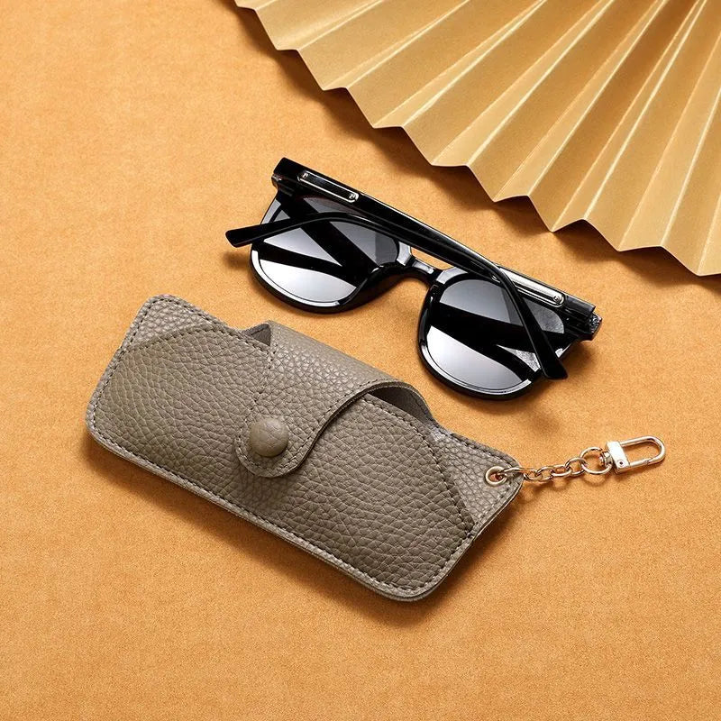 CCSpace Handcrafted PU Leather Eyeglass Case - Durable & Stylish Eyewear Protector for Men & Women - Perfect for Travel, Work & Everyday Use