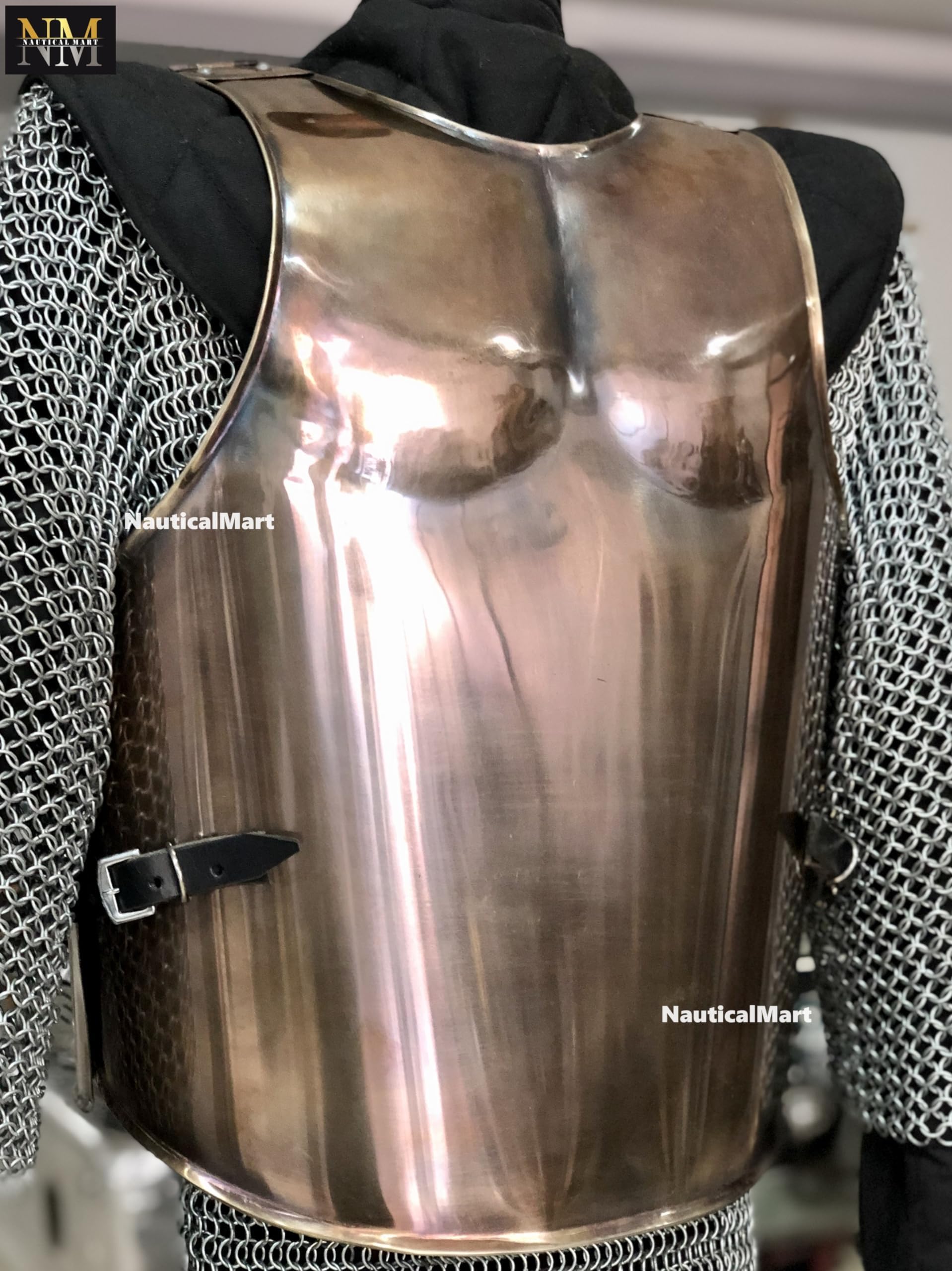 Medieval Knight Armor Breastplate - Antique Muscle Armor Costume for Halloween, Cosplay & Renaissance Fairs | Authentic Steel Look for LARP & Historical Reenactments