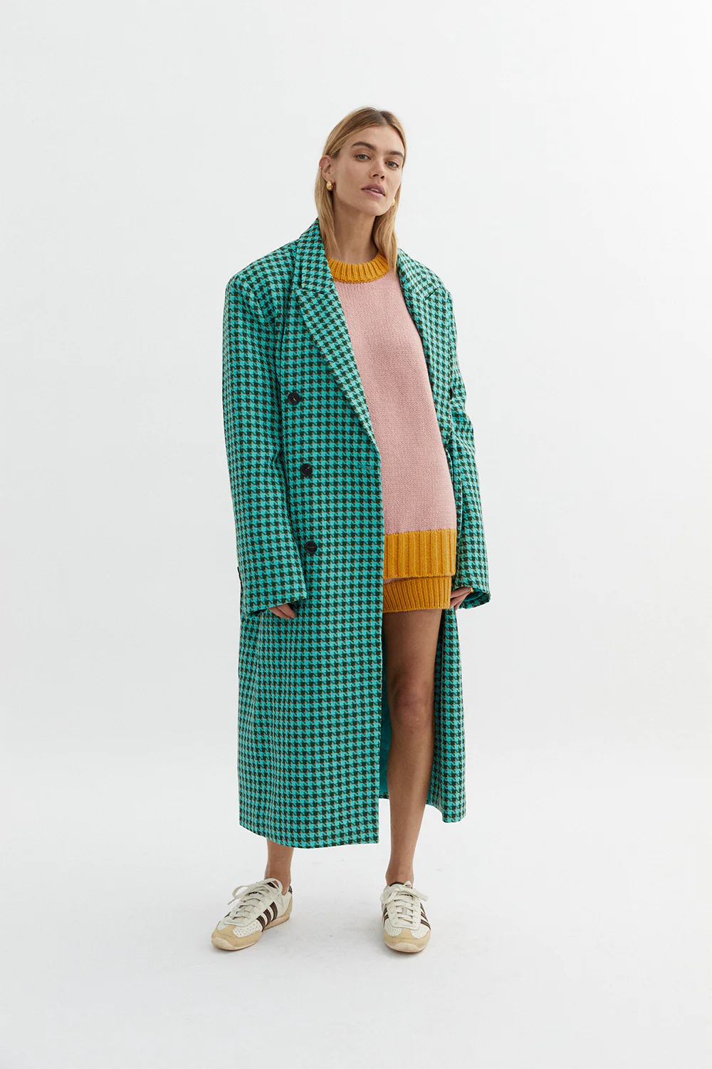Carmen Coat in Aqua - Women's Lightweight Trench Coat with Belt, Perfect for Spring & Fall Fashion | Office Wear, Date Night, Travel Essentials