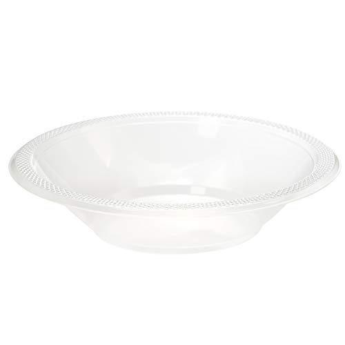 Elegant Disposable Plastic Dessert Plates & Salad Bowls - 12oz Clear 100-Pack for Parties, Picnics, BBQs & Catering Events - Solid Color Tableware for Easy Cleanup