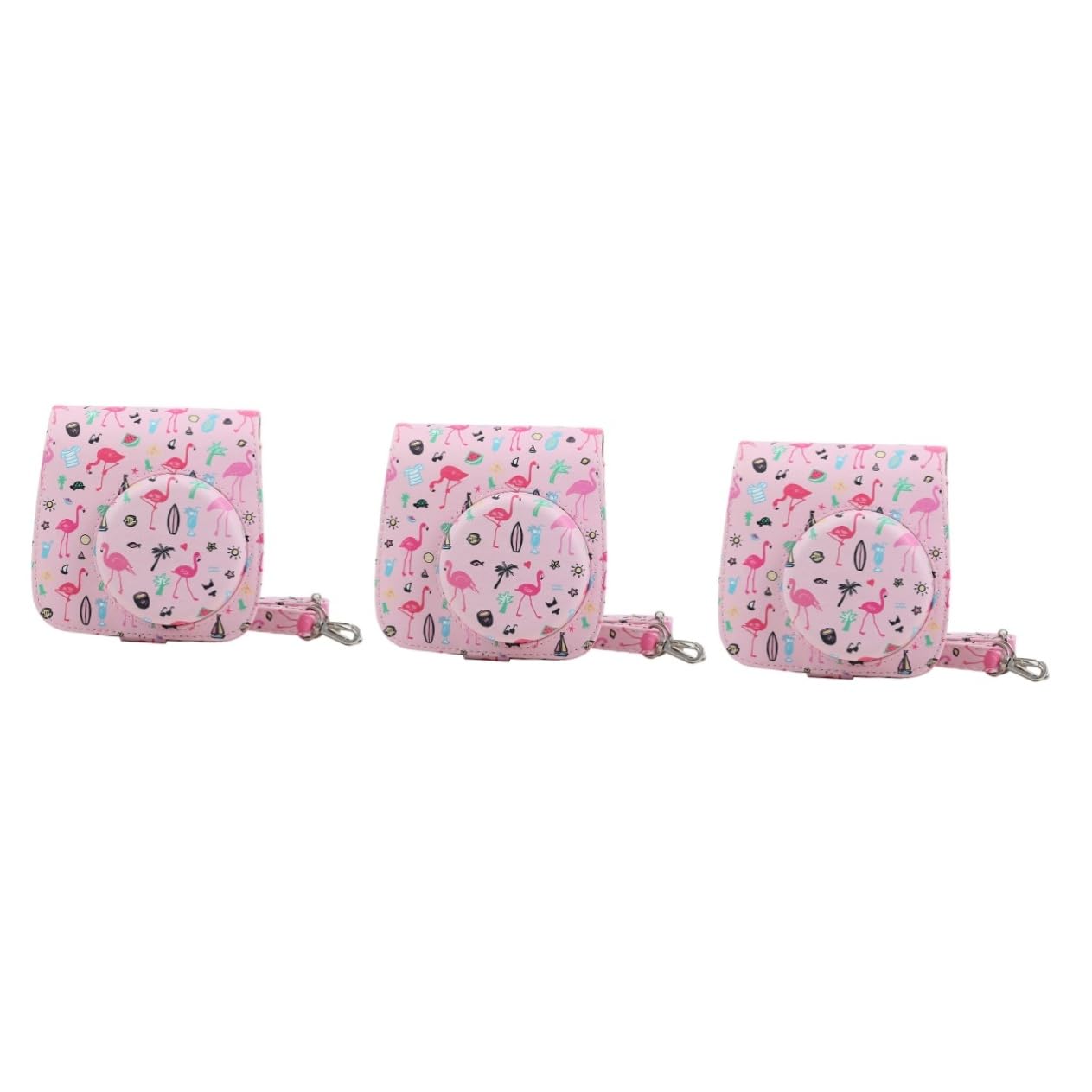 2-Pack Cute Adorable Pattern Instant Camera Case for Fujifilm Instax Mini 9 - Durable Protective Camera Bag for Travel, Parties & Everyday Use