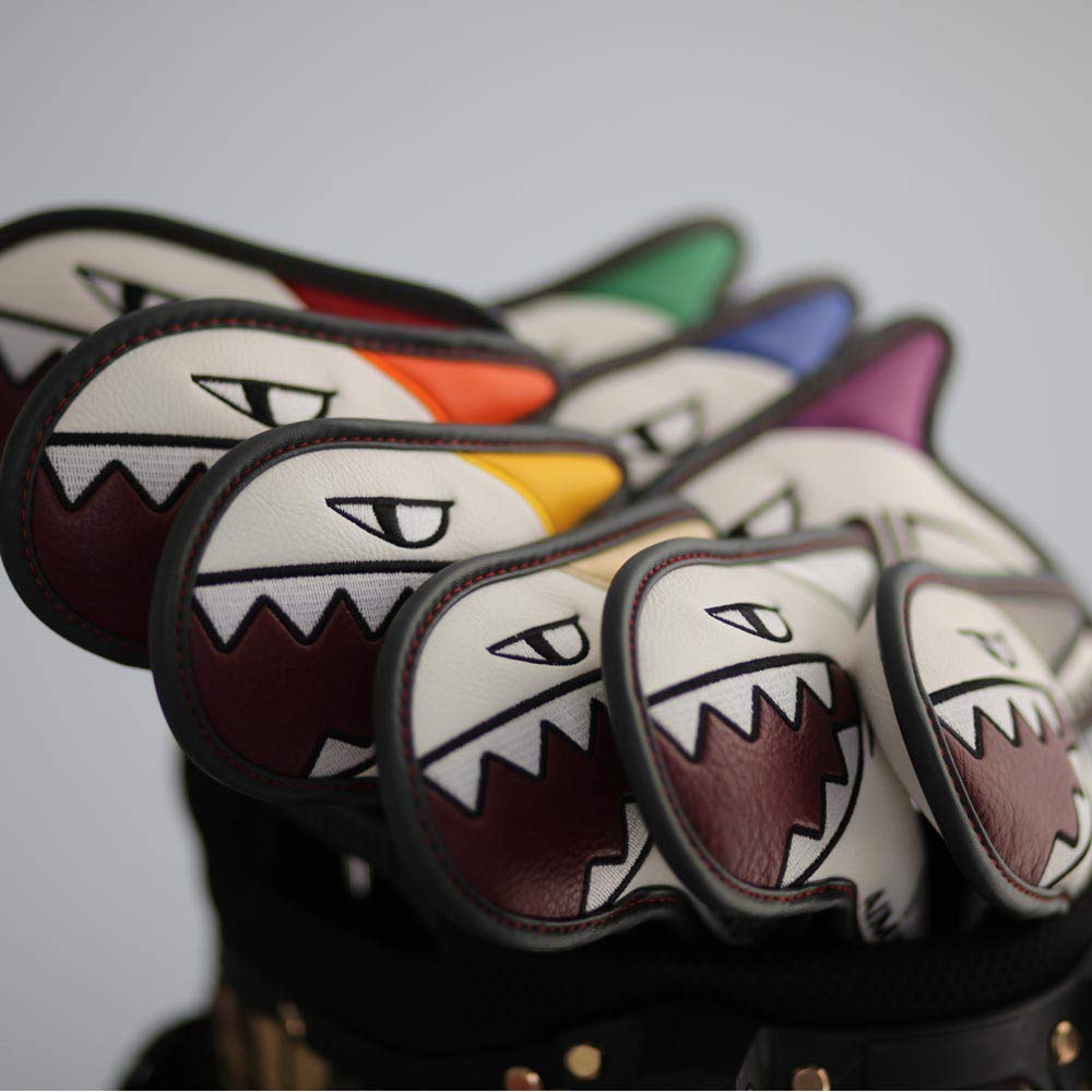 Premium 9-Piece Golf Iron Head Covers Set - Colorful & Durable Club Protectors for Men & Women - Perfect for Golf Course, Driving Range & Travel