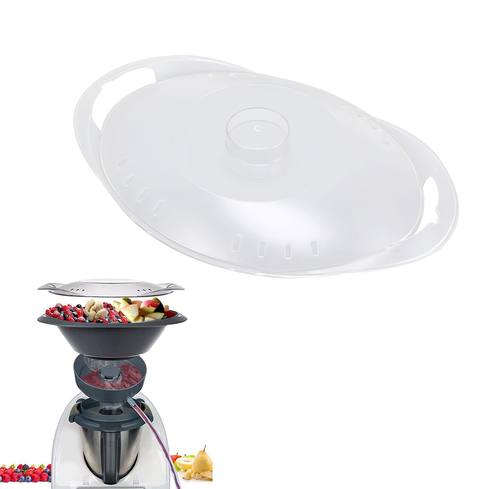 Pwshymi ABS Heat-Resistant Steaming Pan Cover for Thermomix TM6 TM5 TM31 - Compatible with Flat Top Griddle Grill & Kitchen Appliances | Perfect for Steaming, Cooking & Food Processing