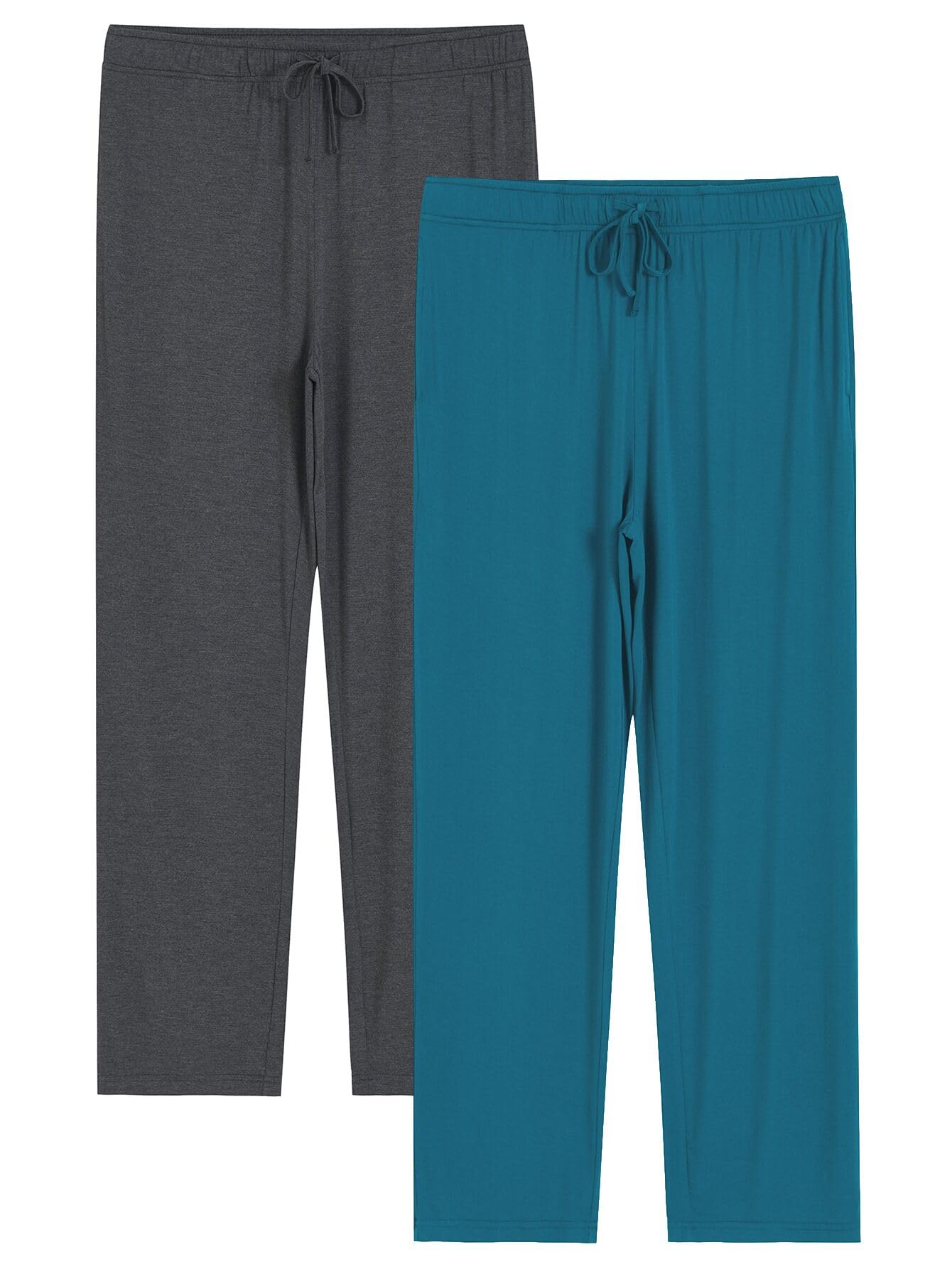 Men's Viscose Pajama Pants - Soft & Breathable Lounge Pants with Pockets for Sleeping, Relaxing at Home or Travel