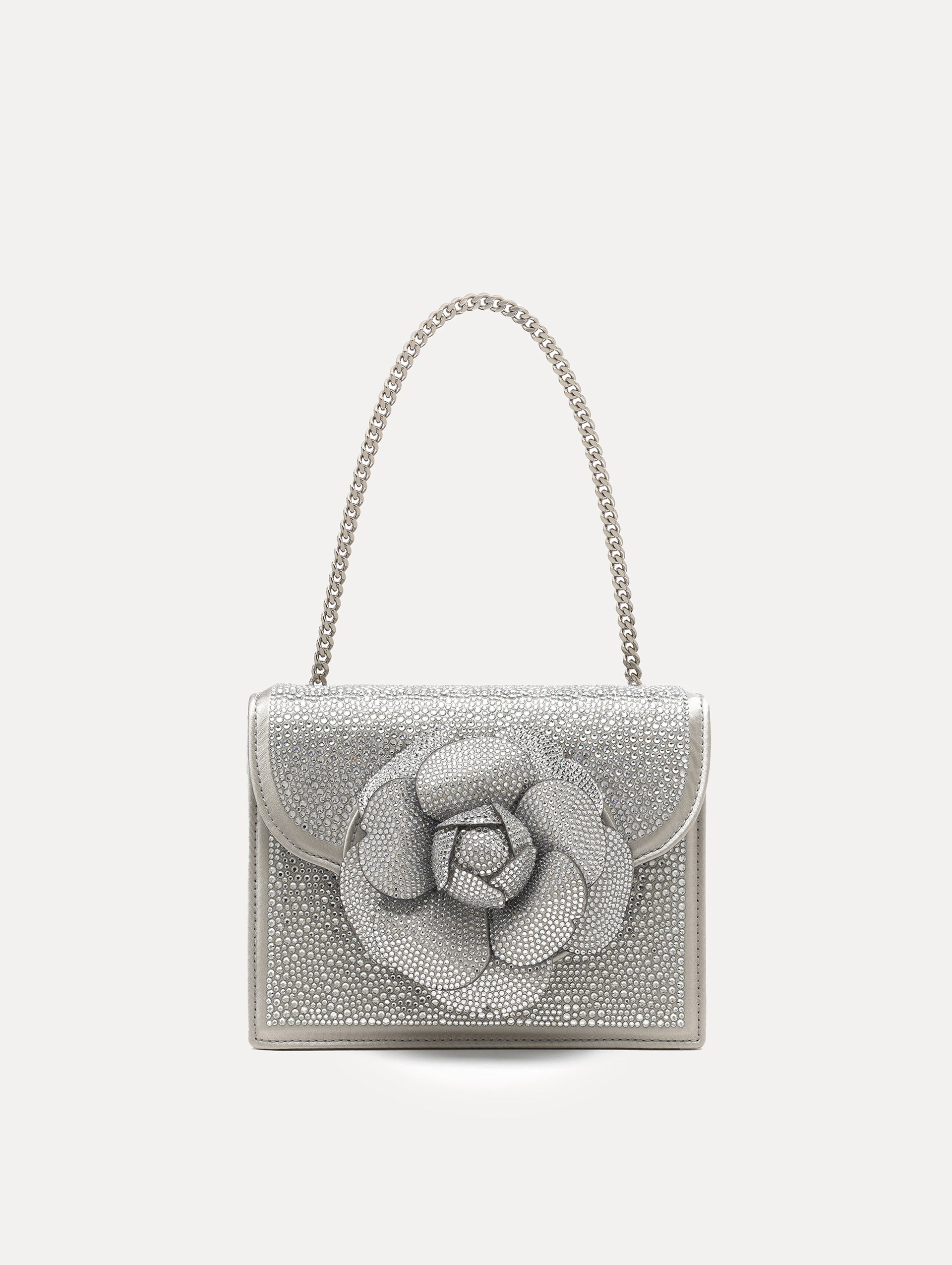 Elegant Crystal Pavé Mini TRO Crossbody Bag for Women | Fashion Evening Clutch Purse | Perfect for Parties, Weddings & Date Nights