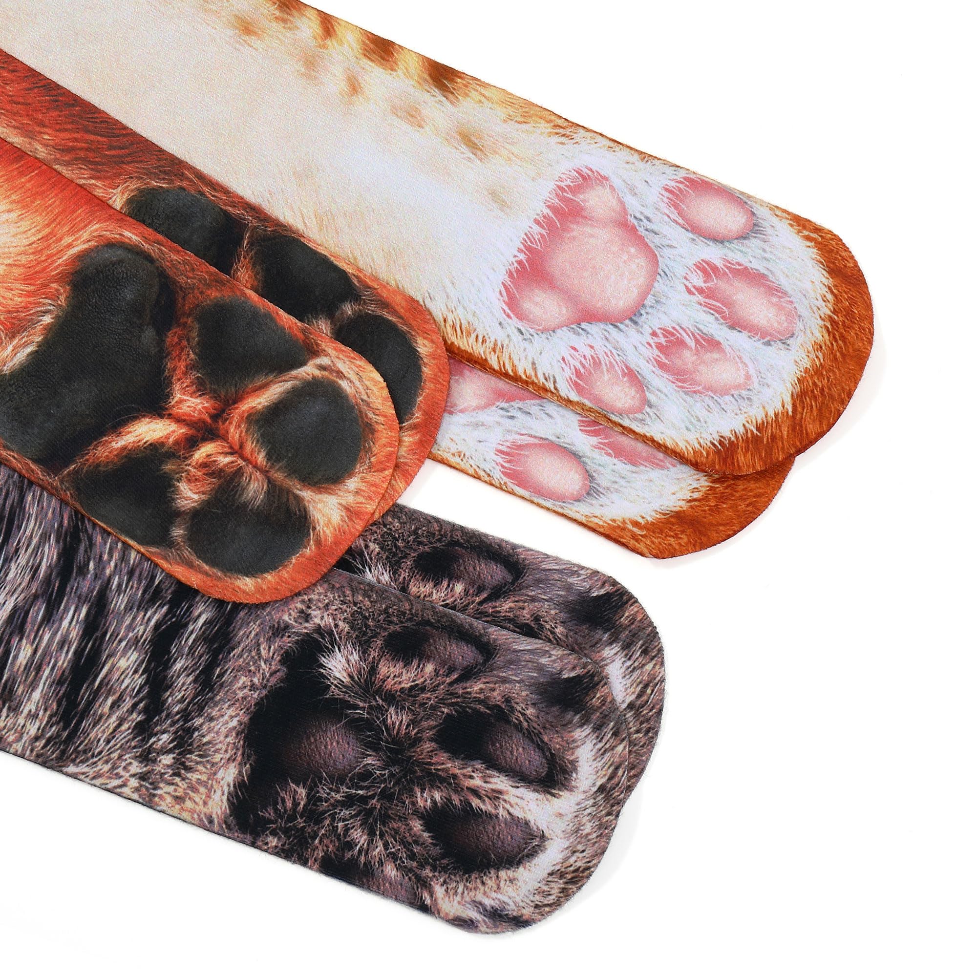 Funny 3D Animal Paw Socks - Cute Cat Tiger Dog Crew Socks for Men Women | Novelty Gifts for Pet Lovers, Christmas Stocking Stuffers | Perfect for Cosplay, Costume Parties & Lazy Days at Home