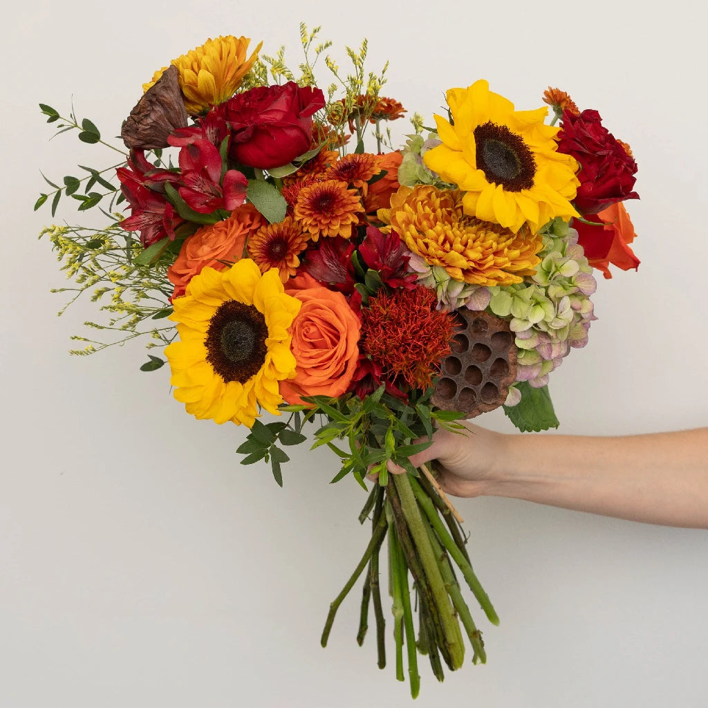 Autumn Dream Fall Flower Bouquet - Fresh Seasonal Floral Arrangement for Home Decor, Thanksgiving Centerpiece, Wedding Decorations