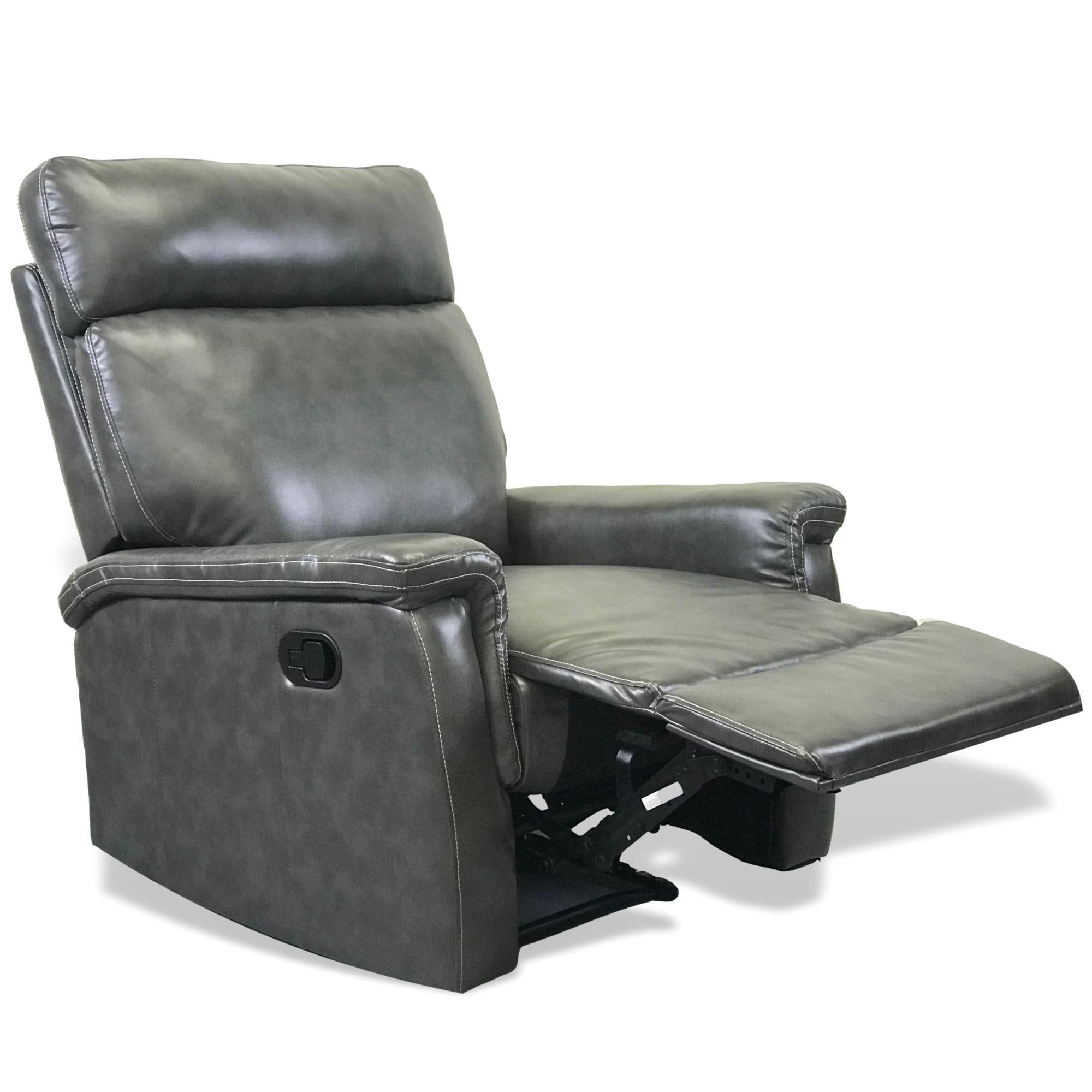 Premium 910 Gaming Recliner Chair - Ergonomic Grey Leather Gaming Chair for PC & Console Gamers - Perfect for Esports, Streaming & Home Theater Relaxation
