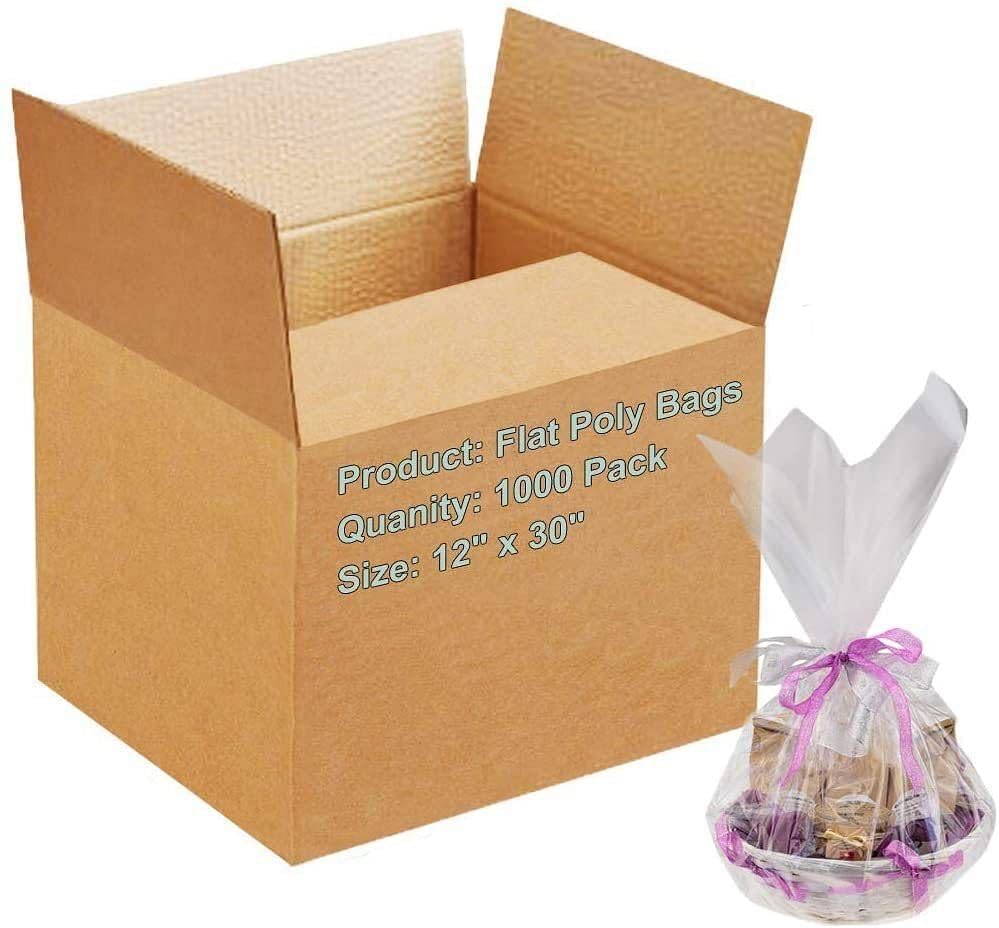 APQ Clear Packing Bags 12x30 Inches - 1000 Pack of 2 Mil Poly Mailers | Waterproof Shipping Bags for Small Items | Perfect for Ecommerce, Retail Packaging & Mailing Envelopes