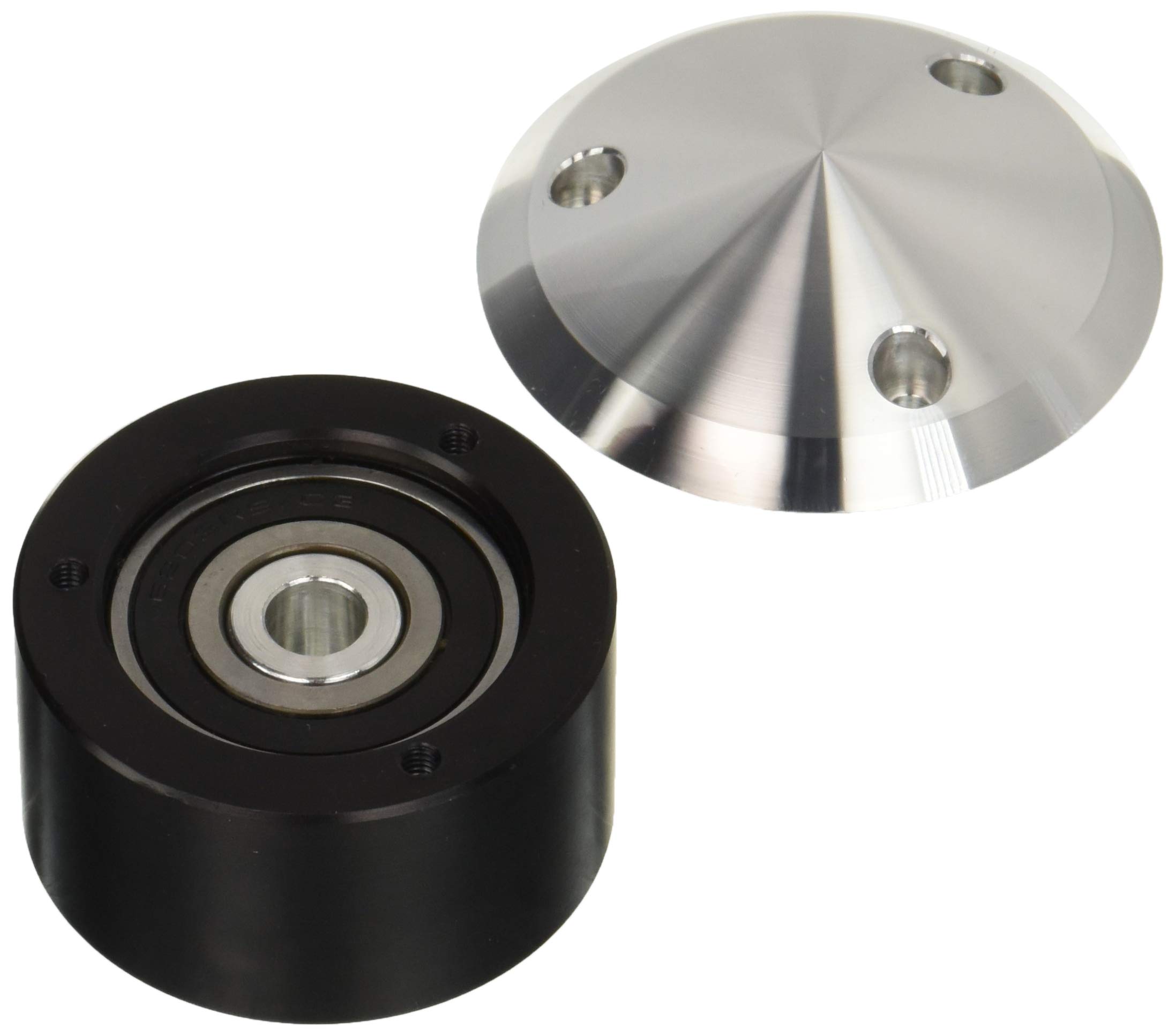 740 Non-Ribbed Clear Powder Coated Billet Aluminum Idler Pulley - High Performance Replacement Part for Automotive Belt Systems | Perfect for Engine Accessories & DIY Car Repairs