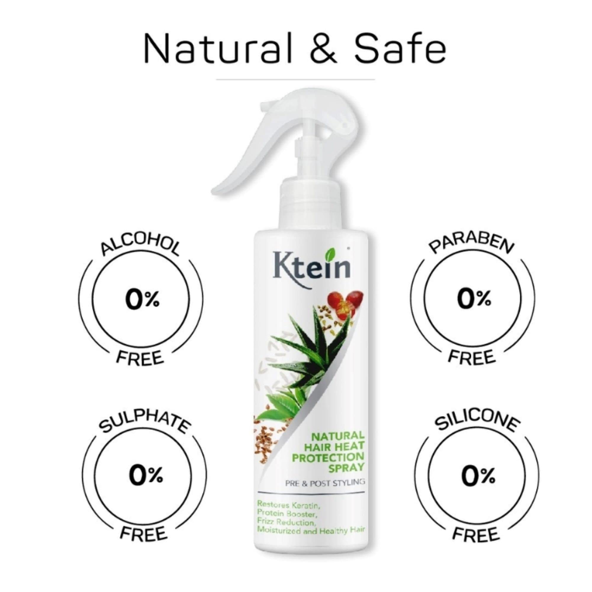 Ktein Heat Protection & Defense Spray Combo 200ml - Thermal Shield for Hair Styling & Damage Repair - Perfect for Blowouts, Straightening & Curling